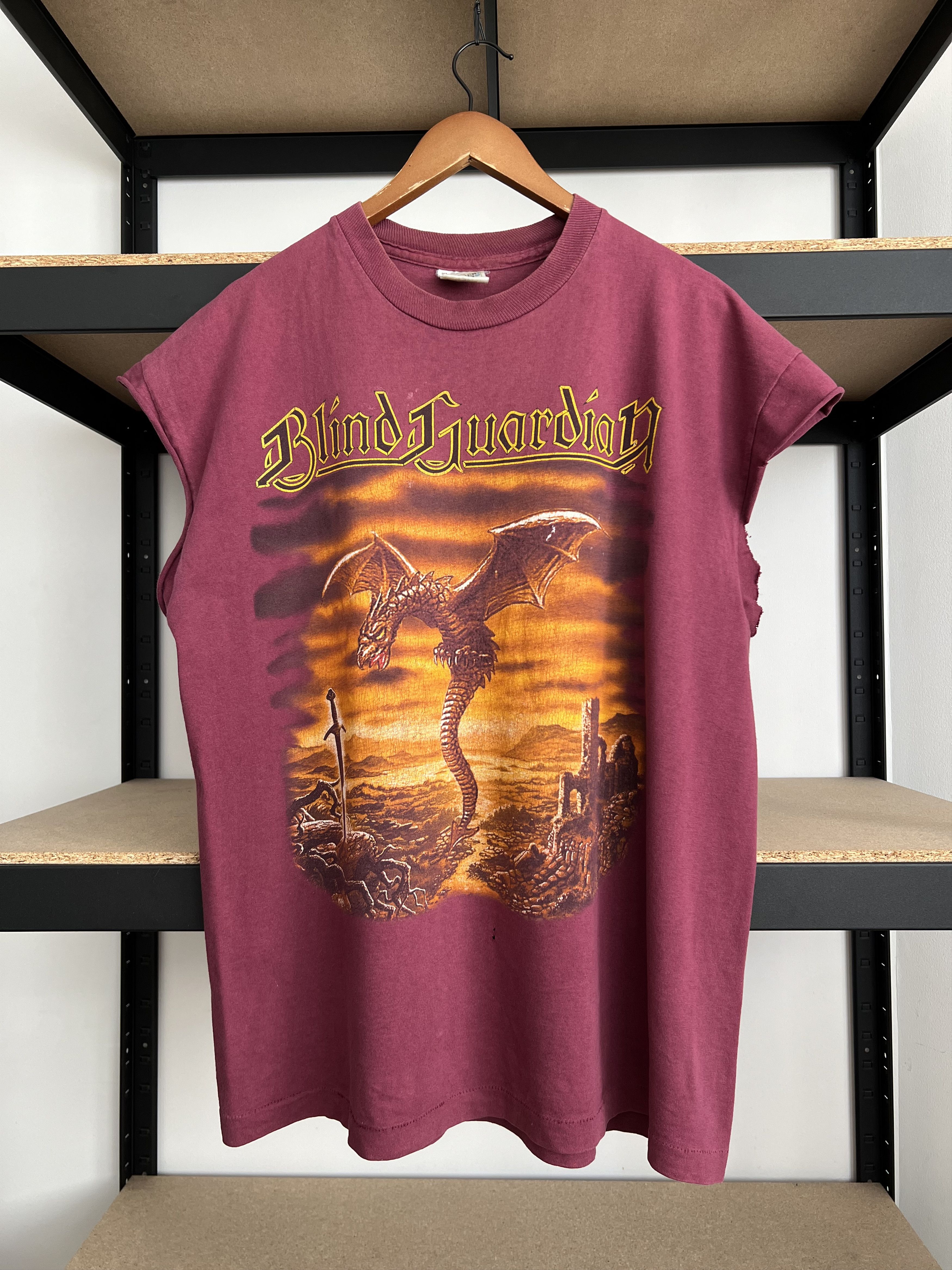 Band Tees Vintage 90s Blind Guardian Metal Band T-shirt Size US XL / EU 56 / 4 - 1 Thumbnail