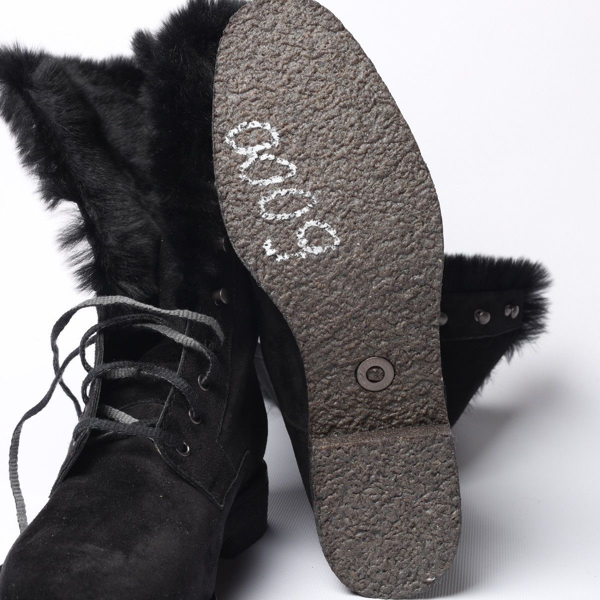 Loro Piana Loro Piana Snow Dream Beaver Fur Black Suede Ankle Boots Size US 6 / IT 36 - 12 Thumbnail