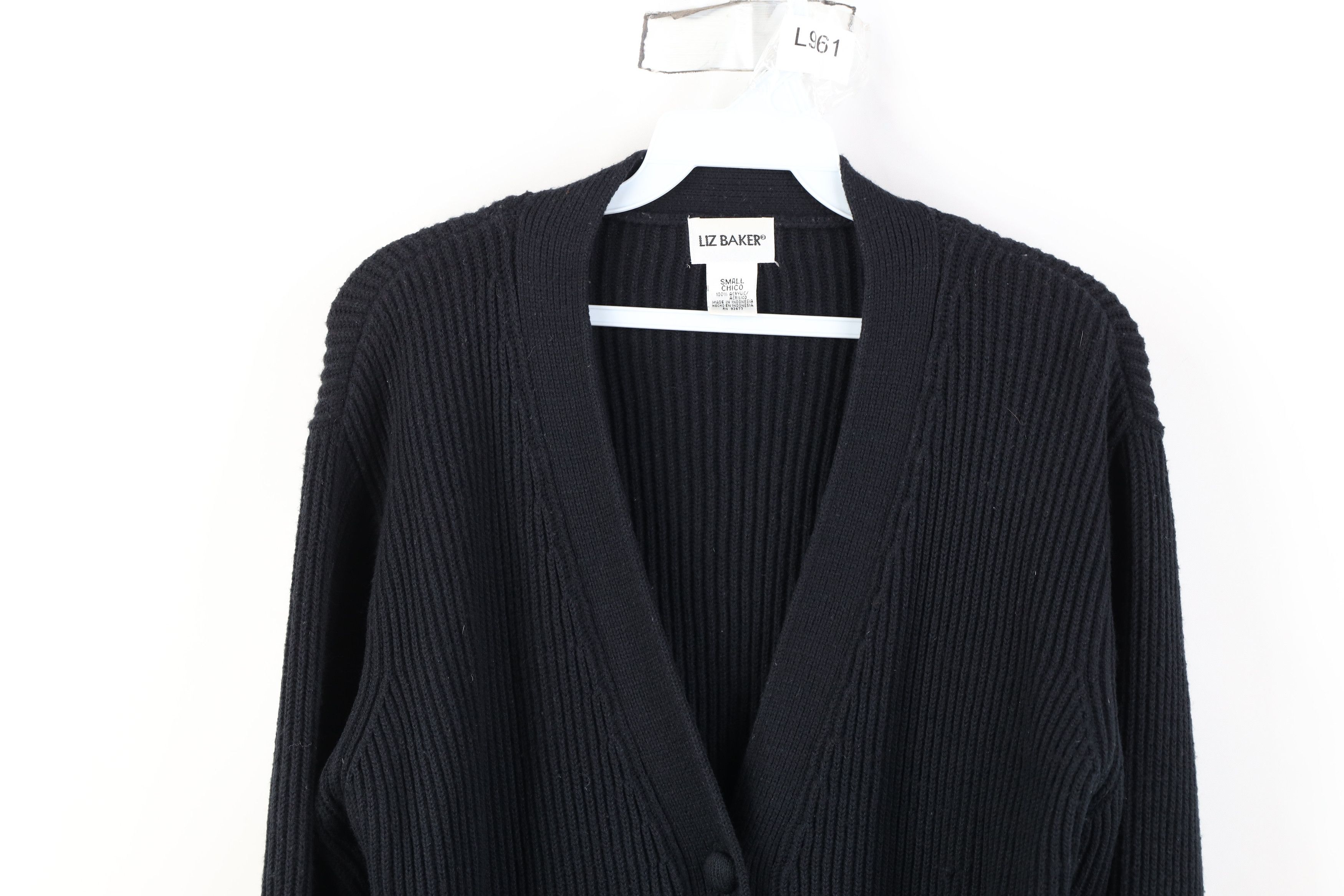 Vintage Vintage 90s Streetwear Chunky Ribbed Knit Cardigan Sweater Size S / US 4 / IT 40 - 2 Thumbnail