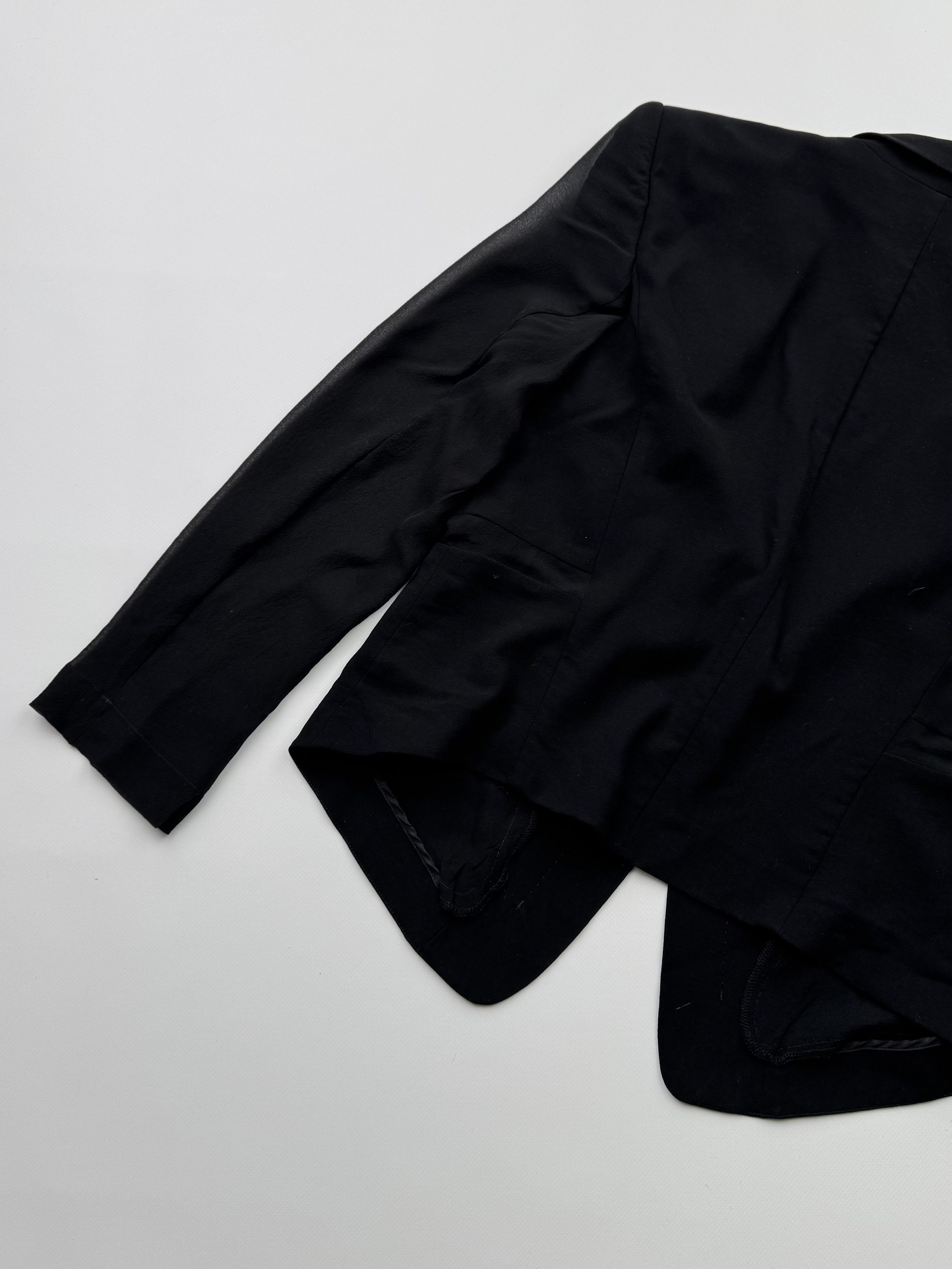 Japanese Brand Rene Lezard Blazer With Mesh Sleeve (421) Size M / US 6-8 / IT 42-44 - 11 Thumbnail