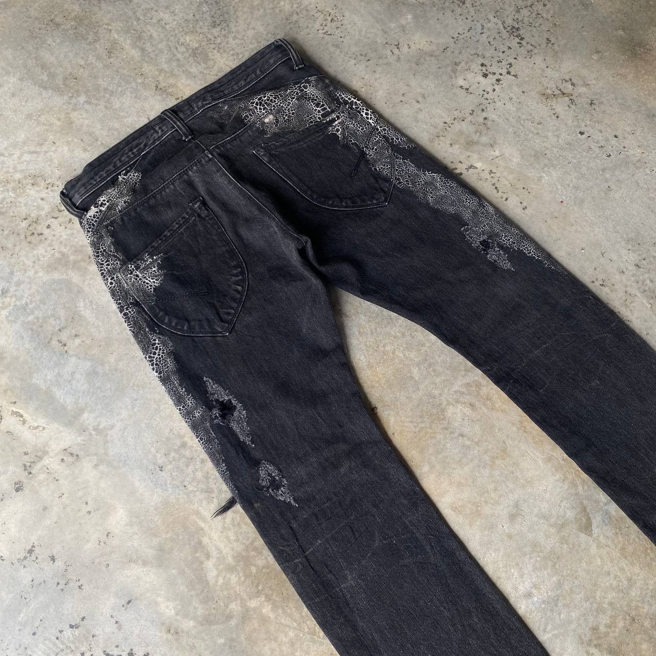 JACKROSE Rare Jackrose Luv Maison Python+Spider Web Distressed Denim Size US 28 / EU 44 - 15 Thumbnail