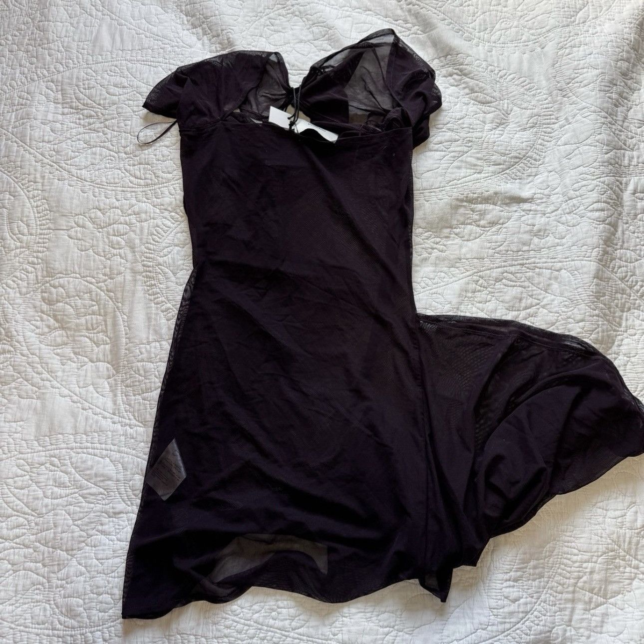Coperni COPERNI - Asymmetric Draped Mesh Dress Size M / US 6-8 / IT 42-44 - 11 Thumbnail