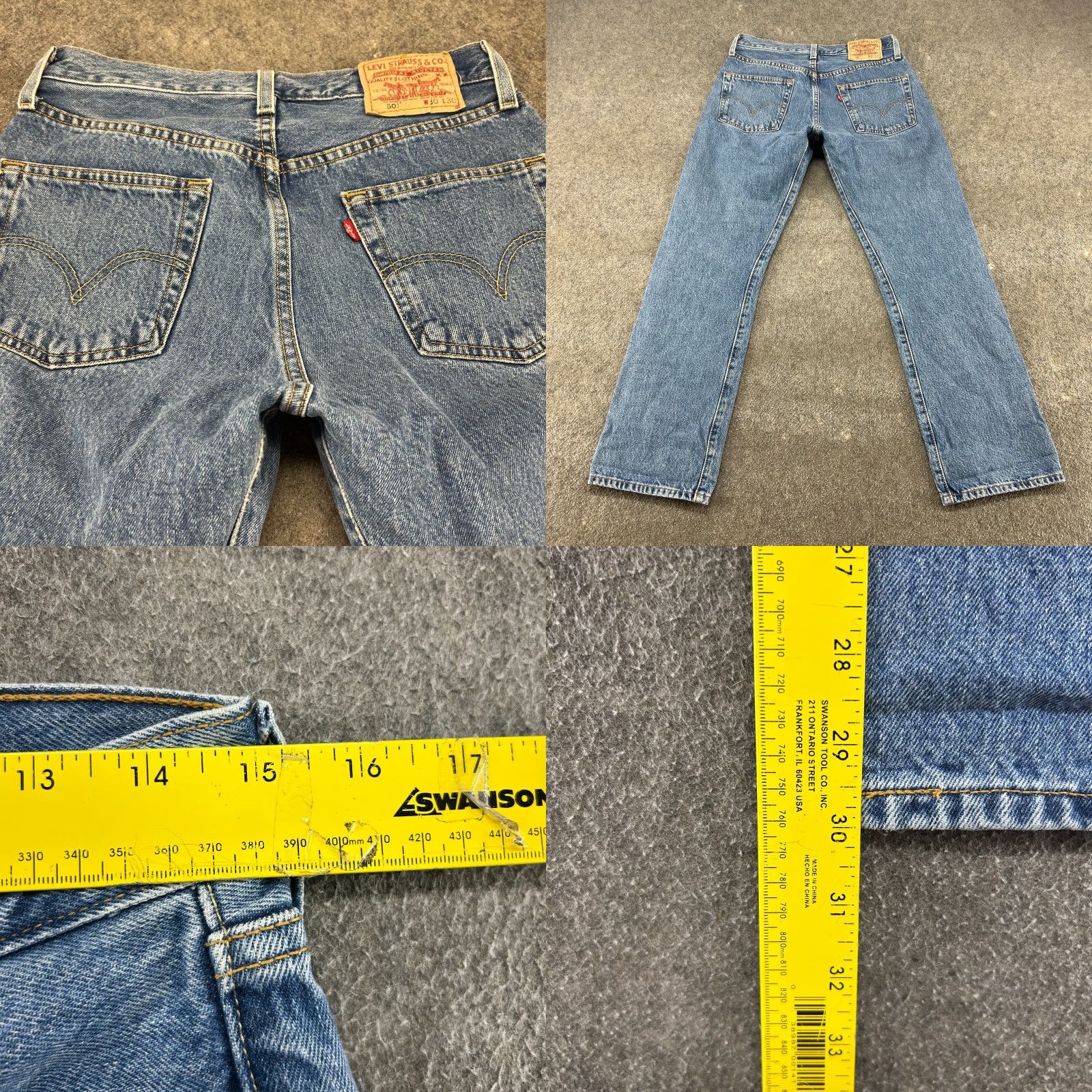 Levi's VINTAGE Levi's 501 Jeans Mens 30x30 Blue Regular Straight Medium Wash 2000s Y2K Size US 30 / EU 46 - 8 Thumbnail