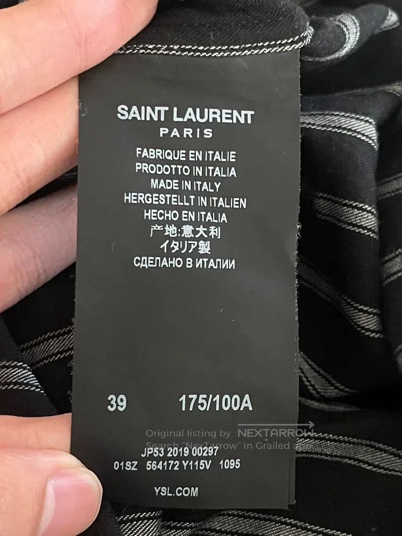 Saint Laurent Paris Saint Laurent Paris size 39 Striped Shirt Size US L / EU 52-54 / 3 - 7 Thumbnail