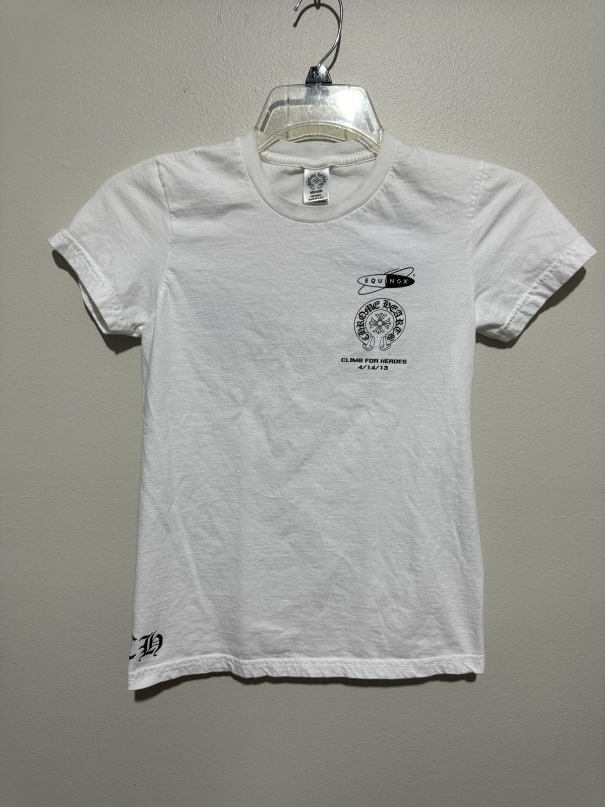 image of Chrome Hearts Equinox Climb For Heroes Tee White Medium, Women's