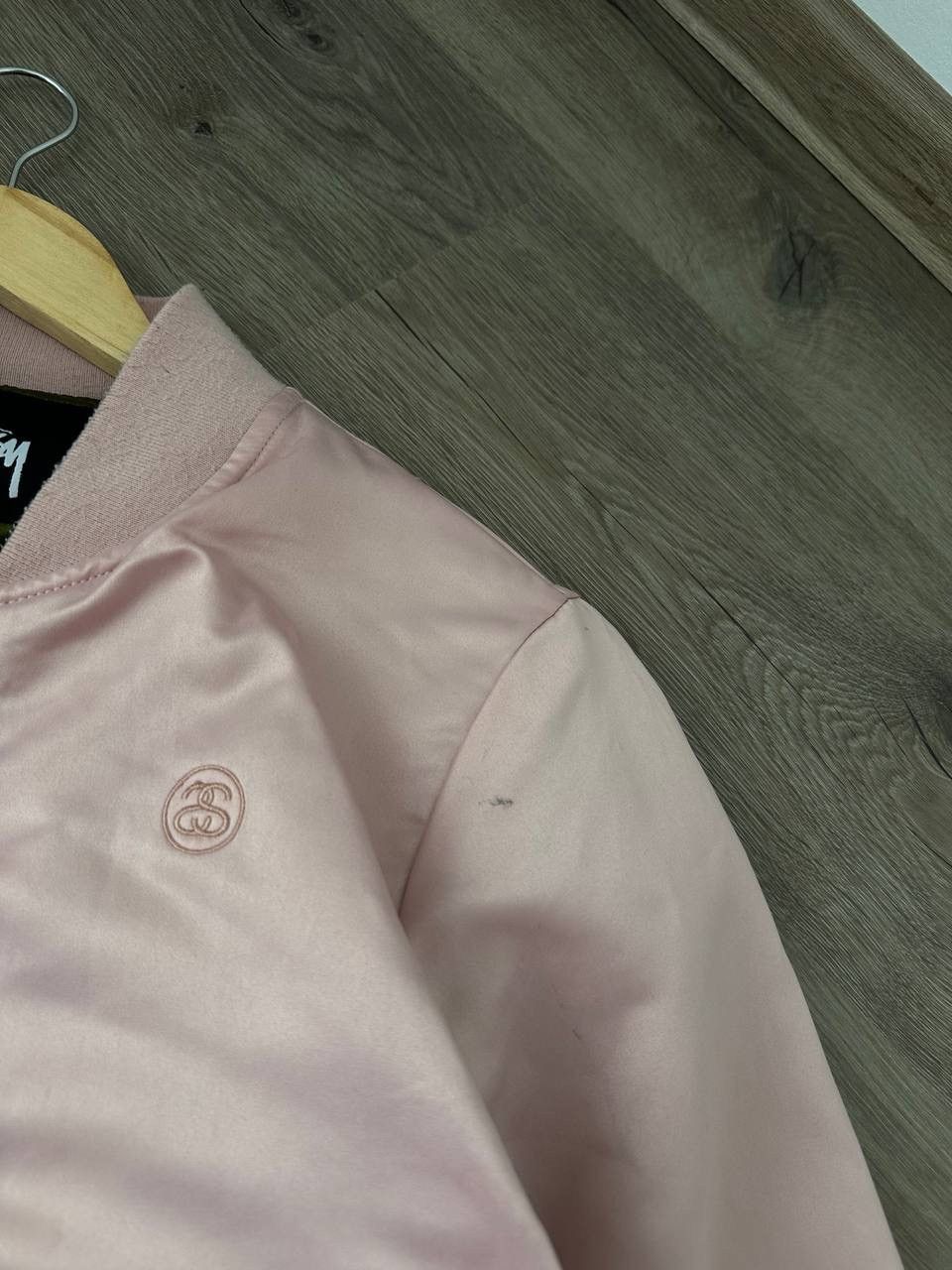 Stussy × Vintage Vintage Stussy Pink Distressed Bomber Jacket Size M / US 6-8 / IT 42-44 - 7 Thumbnail