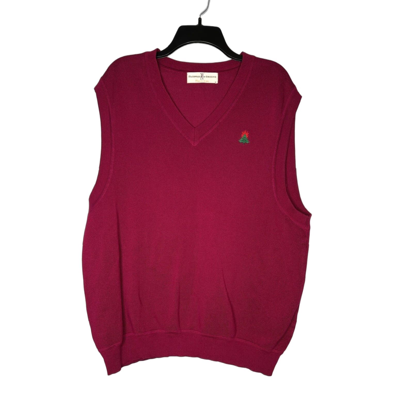 Logo 7 Fairway & Greene Vest Shirt Mens 2XL XL Purple Burning Tree Logo Pine Fire Size US XL / EU 56 / 4 - 1 Thumbnail