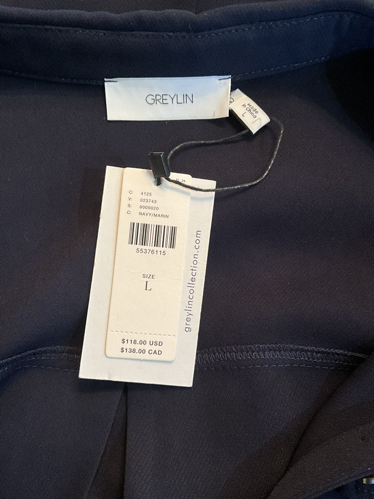 Anthropologie NWT$118 Greylin Delton Utility Navy Romper LARGE Size 34" / US 12 / IT 48 - 9 Thumbnail