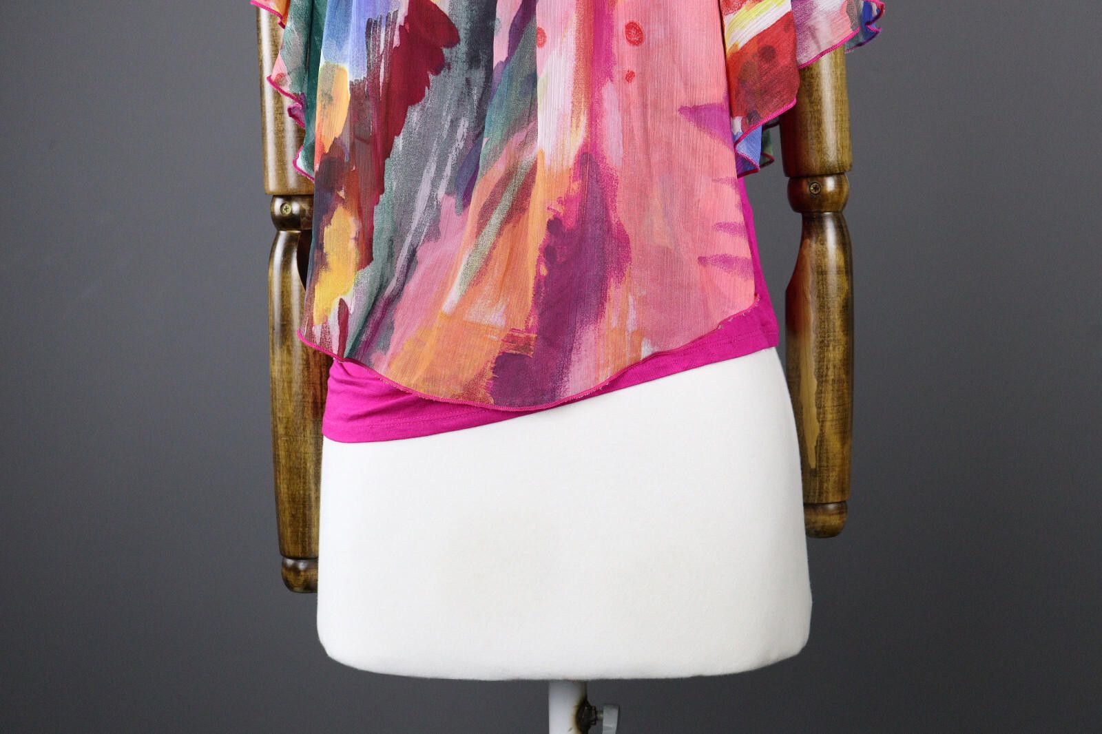 Desigual Ladies Desigual Colorful Abstract Top Blouse Shirt Size S Size S / US 4 / IT 40 - 4 Thumbnail