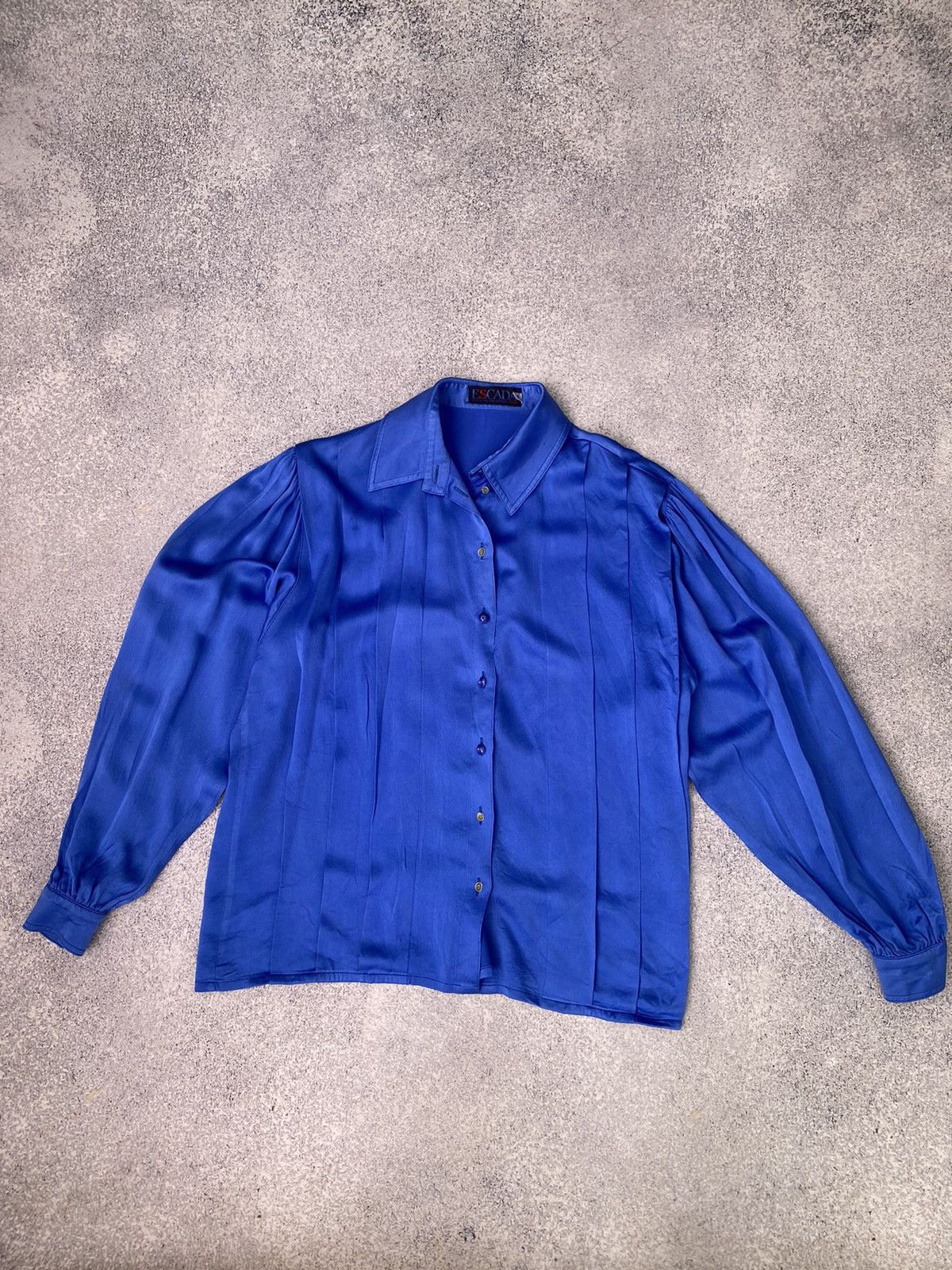 Designer × Escada × Vintage Vintage Escada Women’s Blue Designer Blouse Size XS / US 0-2 / IT 36-38 - 5 Thumbnail