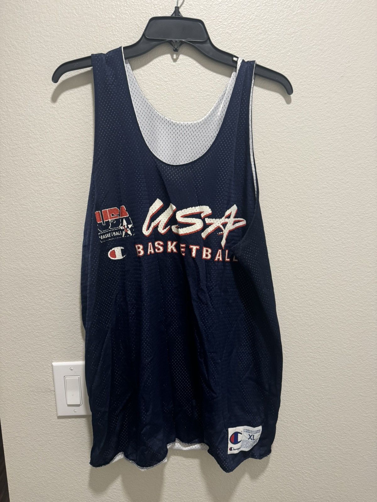 Vintage Vintage Champion USA Basketball jersey Size US XL / EU 56 / 4 - 1 Thumbnail
