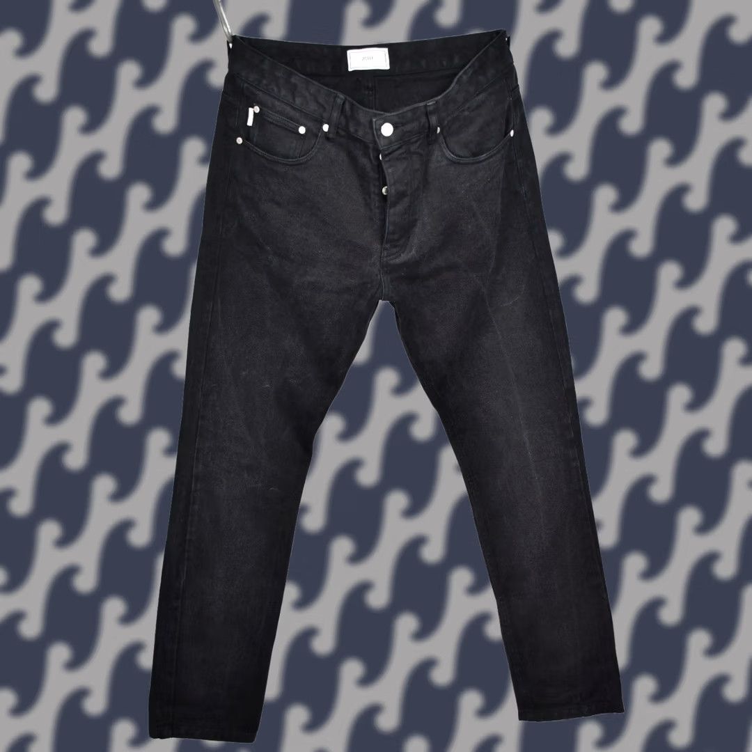 Vintage AMI Alexandre Mattiussi Men Jeans W33 Black Cotton Denim 5-Pocket Straight Regular Size XS-? (invalid) Size US 33 - 1 Thumbnail