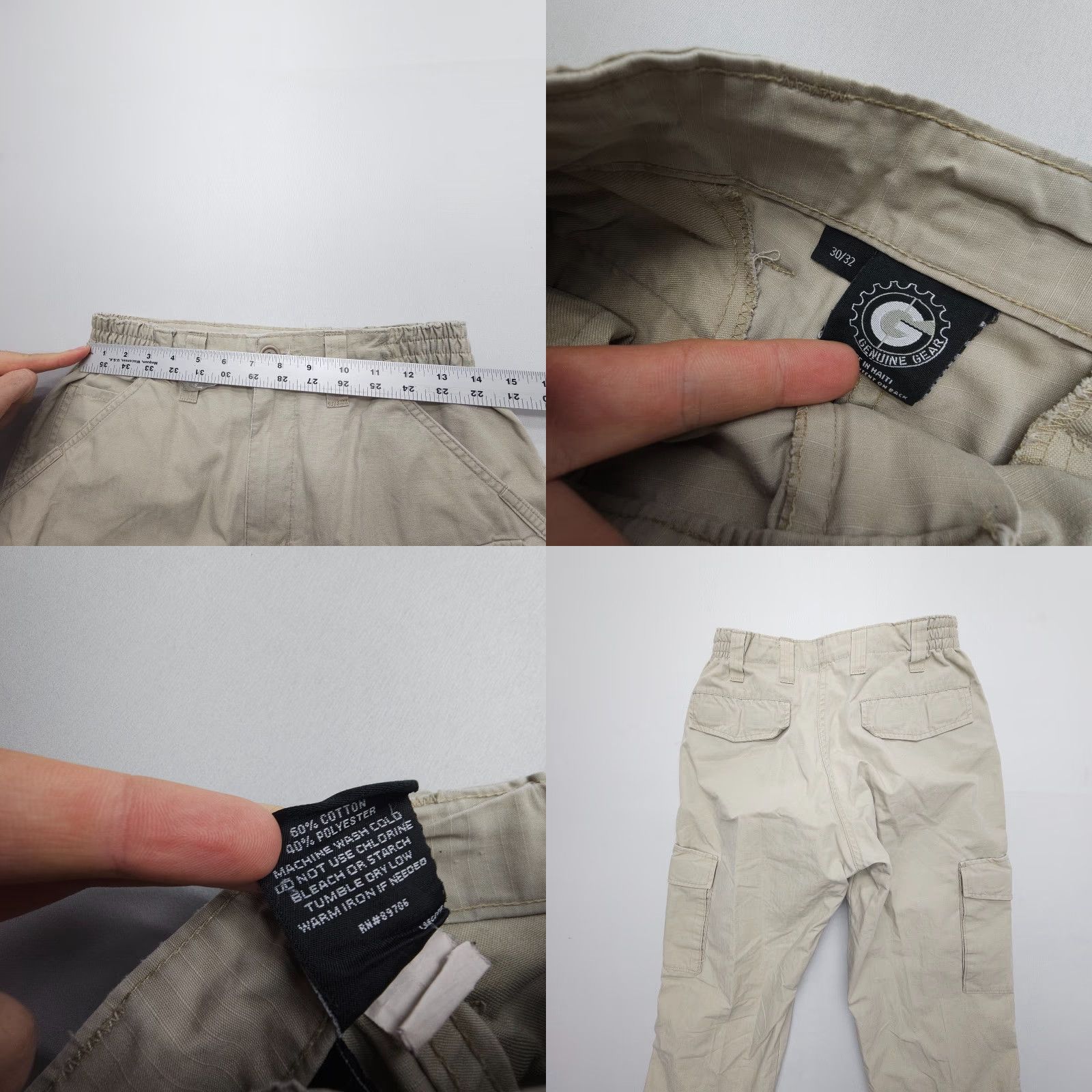 Doublet Genuine Gear Tactical Cargo Pants Mens 30 x 32 Khaki Beige Double Knee Size US 30 / EU 46 - 8 Thumbnail