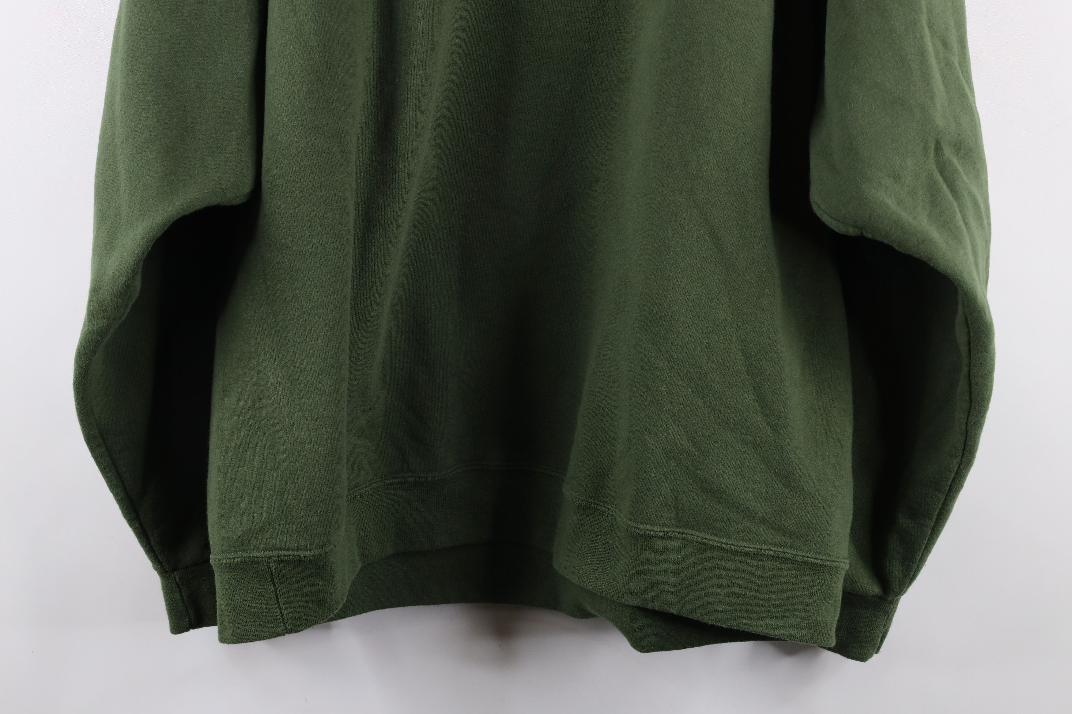 Vintage Vintage 90s Streetwear Blank Crewneck Sweatshirt Army Green Size ONE SIZE - 9 Thumbnail
