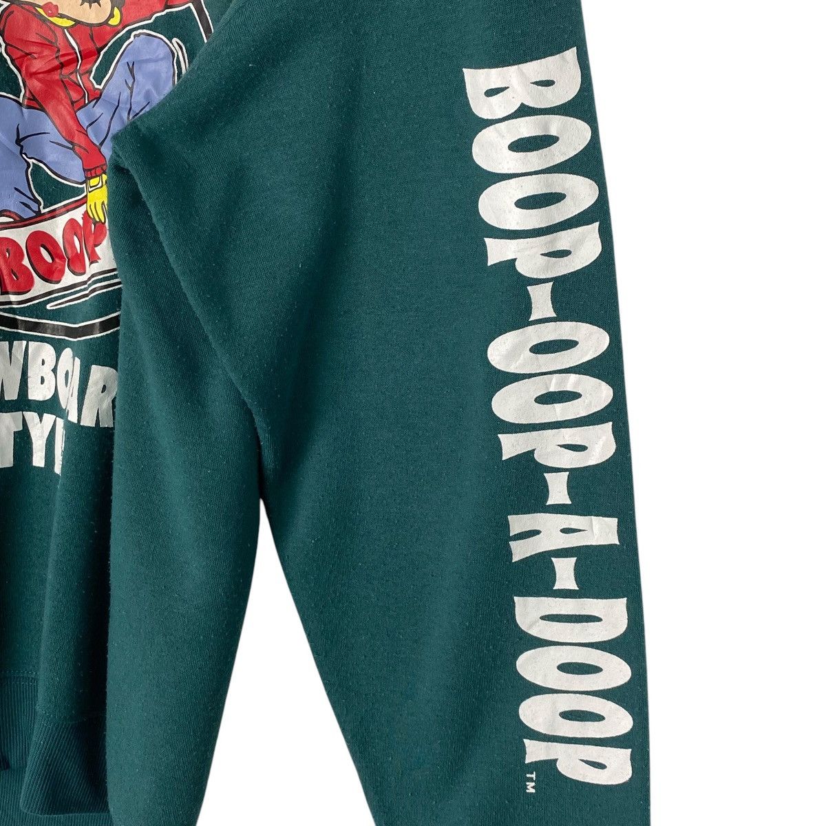 Designer × Vintage Vintage Betty Boop Printed Hoodie Sweater Green Size L / US 10 / IT 46 - 6 Thumbnail