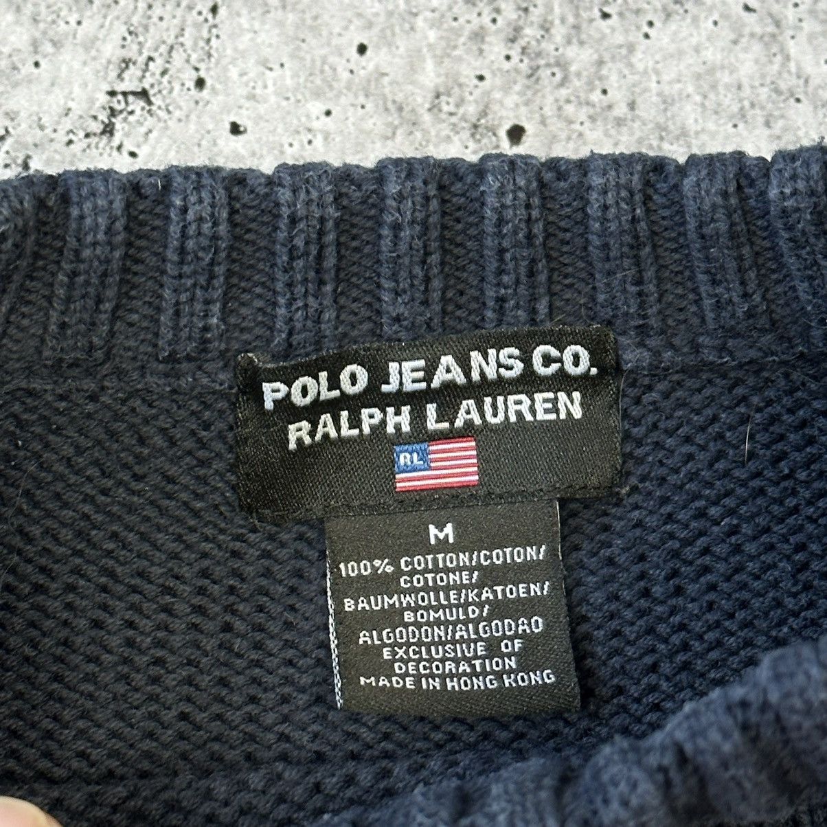 Vintage Vintage Polo Jeans Co. Ralph Lauren USA Flag Knit Sweater Size US L / EU 52-54 / 3 - 5 Thumbnail