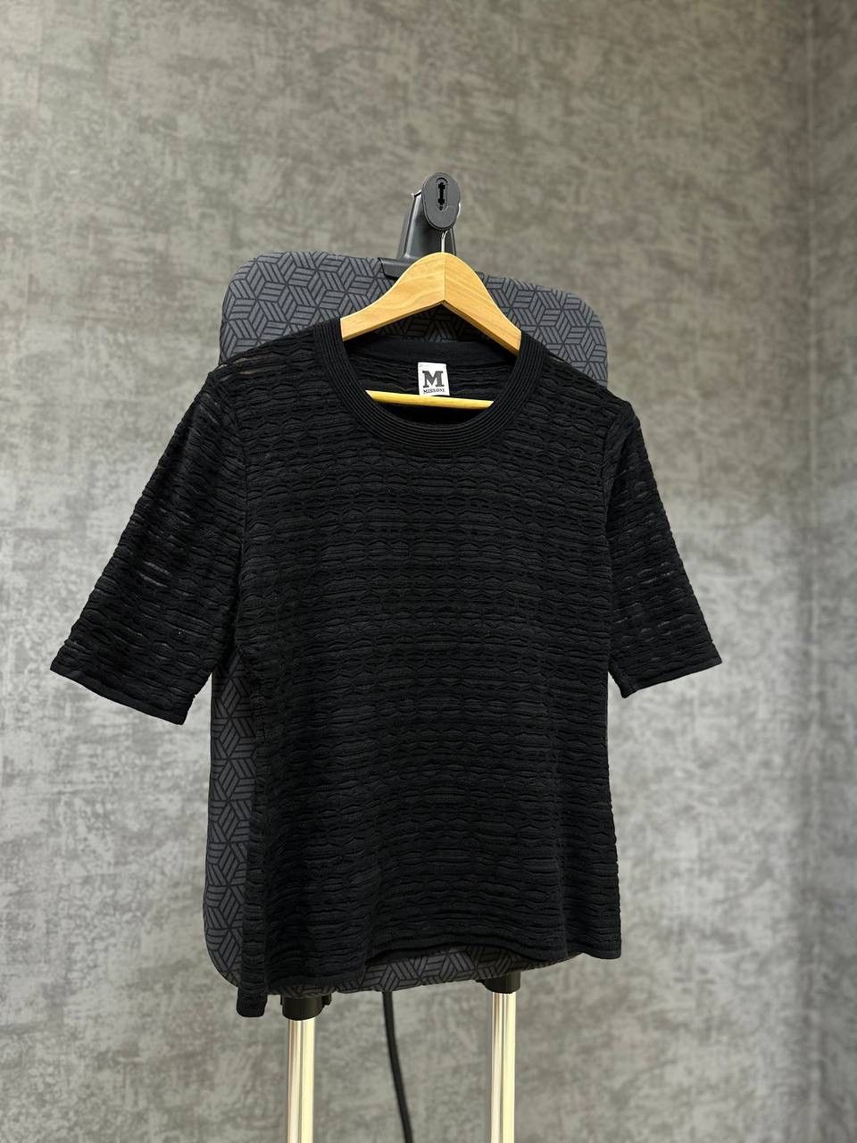 Missoni × Vintage Vintage Missoni Black Women T-shirt Size M / US 6-8 / IT 42-44 - 6 Thumbnail