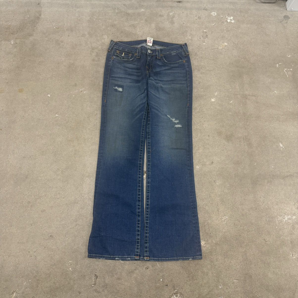 True Religion × Vintage Vintage Y2K True Religion Becky Flare Baggy Jeans Size US 32 / EU 48 - 4 Thumbnail