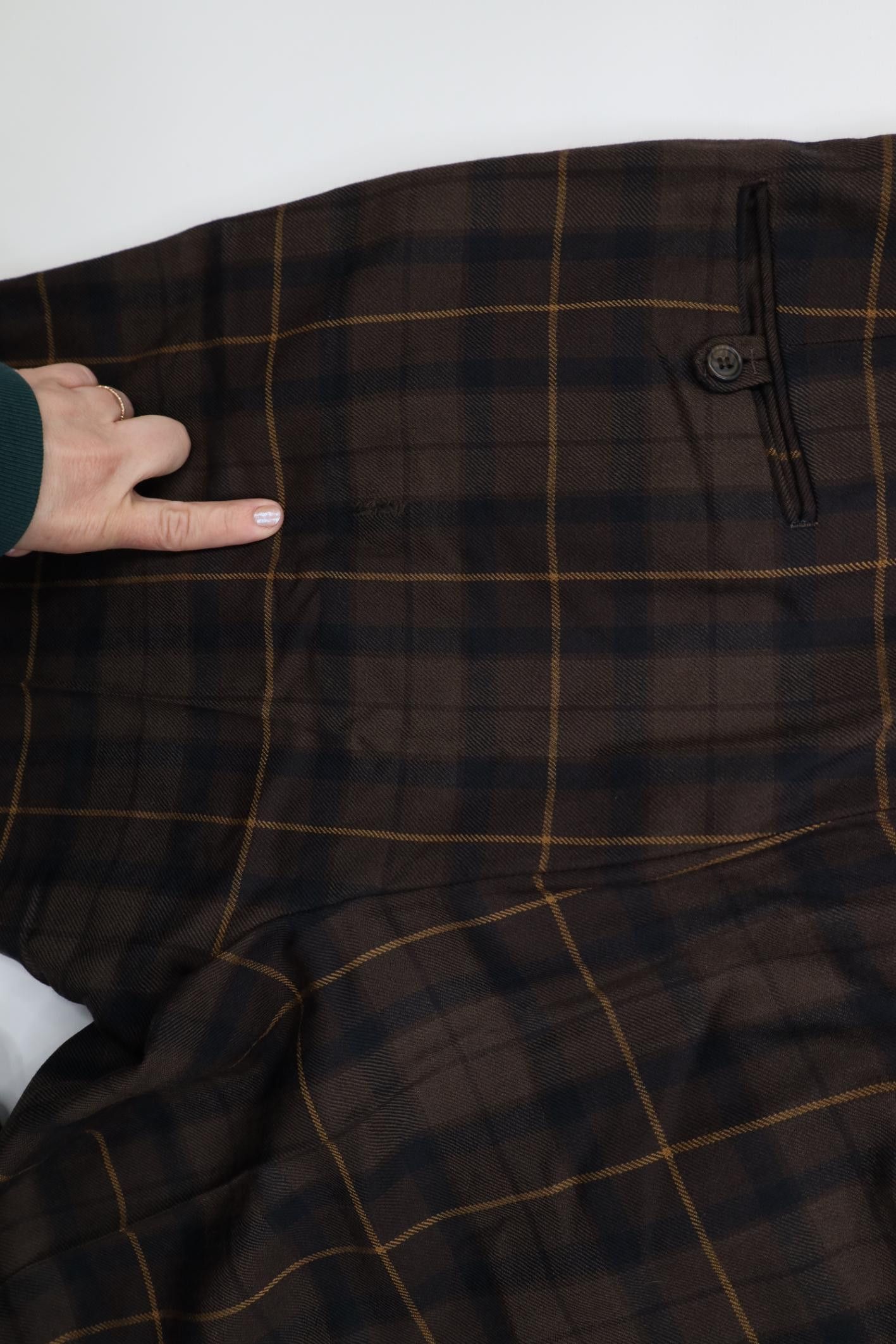 Vintage Vintage 70s Streetwear Wide Leg Chino Pants Brown Plaid USA Size US 36 / EU 52 - 16 Thumbnail