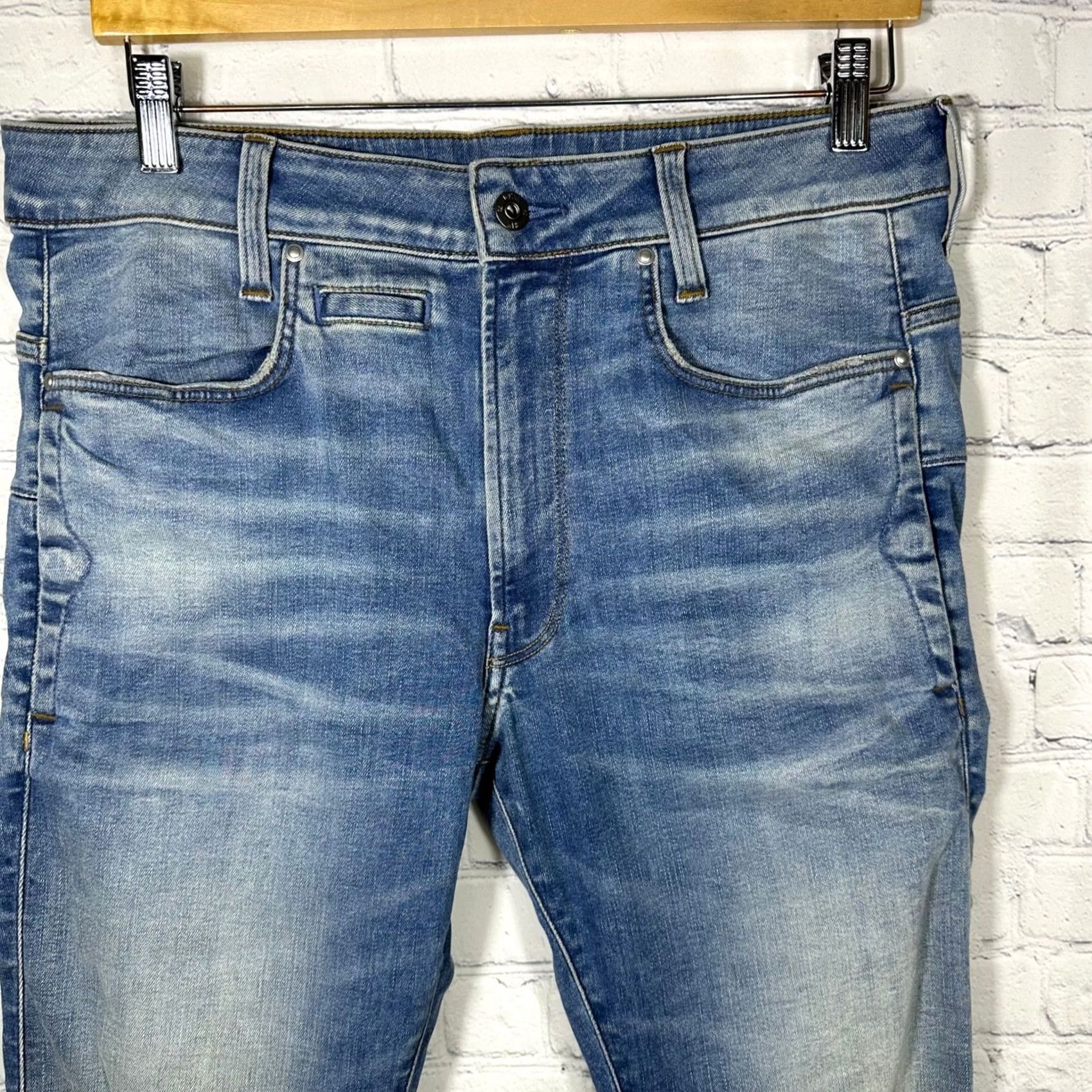 Vintage G-Star RAW Mens Slim Tapered Jeans Medium Blue Denim Size 32 Inseam 31 Mens Womens Size US 32 / EU 48 - 3 Thumbnail