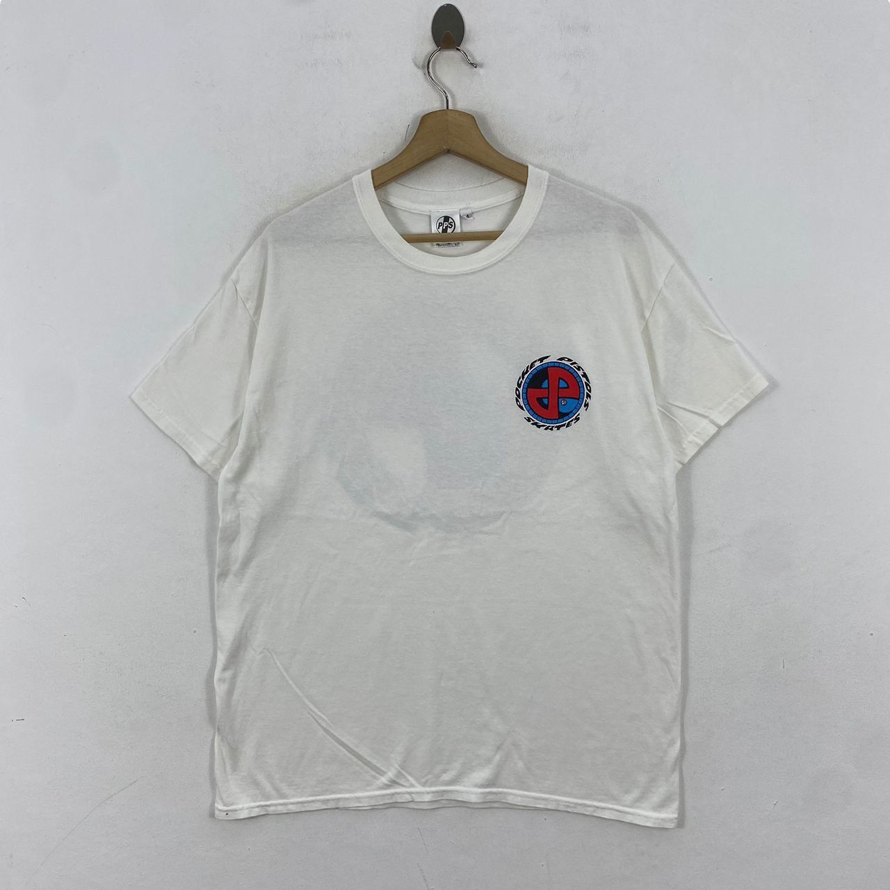 Powell Peralta × Santa Cruz Skateboards × Vintage Vintage 00's POCKET PISTOLS SKATES Big Logo Skate Tee Shirt Size US M / EU 48-50 / 2 - 3 Thumbnail