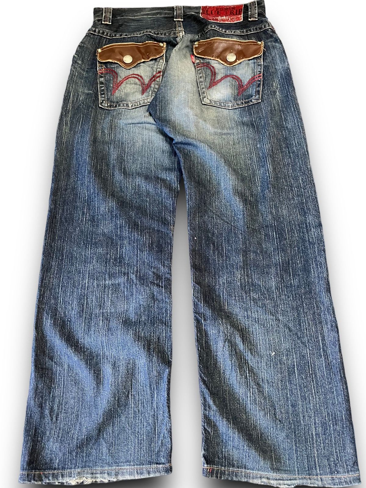 Edwin Vintage Edwin Blue Trip Mud Wash Distressed Style Jeans Size US 32 / EU 48 - 10 Thumbnail