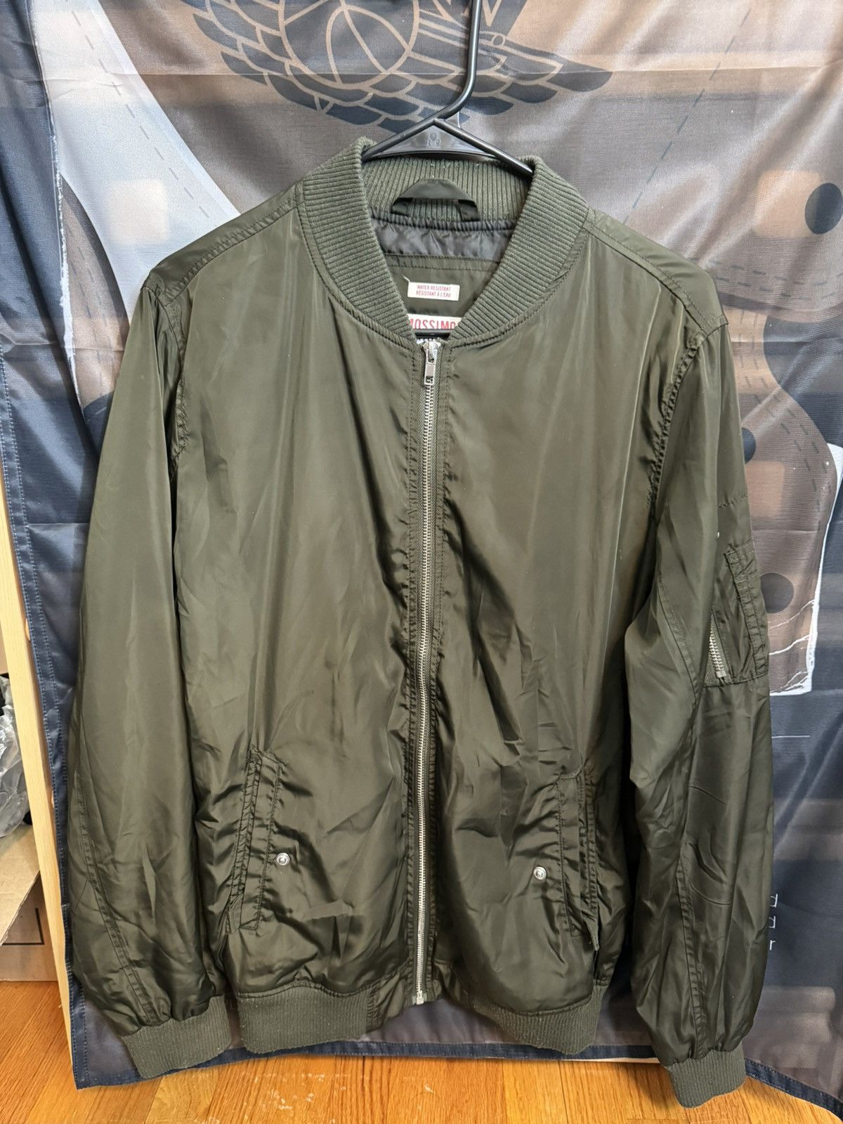 Mossimo Mossimo Olive Green Bomber Jacket Size US S / EU 44-46 / 1 - 1 Thumbnail