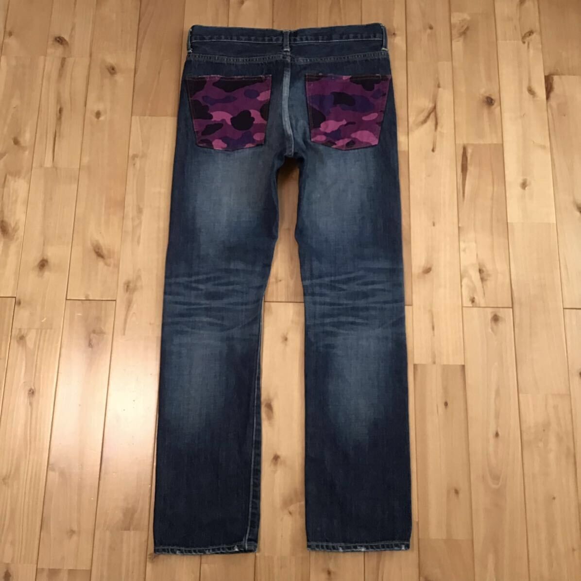 Bape BAPE TYPE5 Purple camo Damage Denim Pants ★size M Size US 32 / EU 48 - 2 Thumbnail