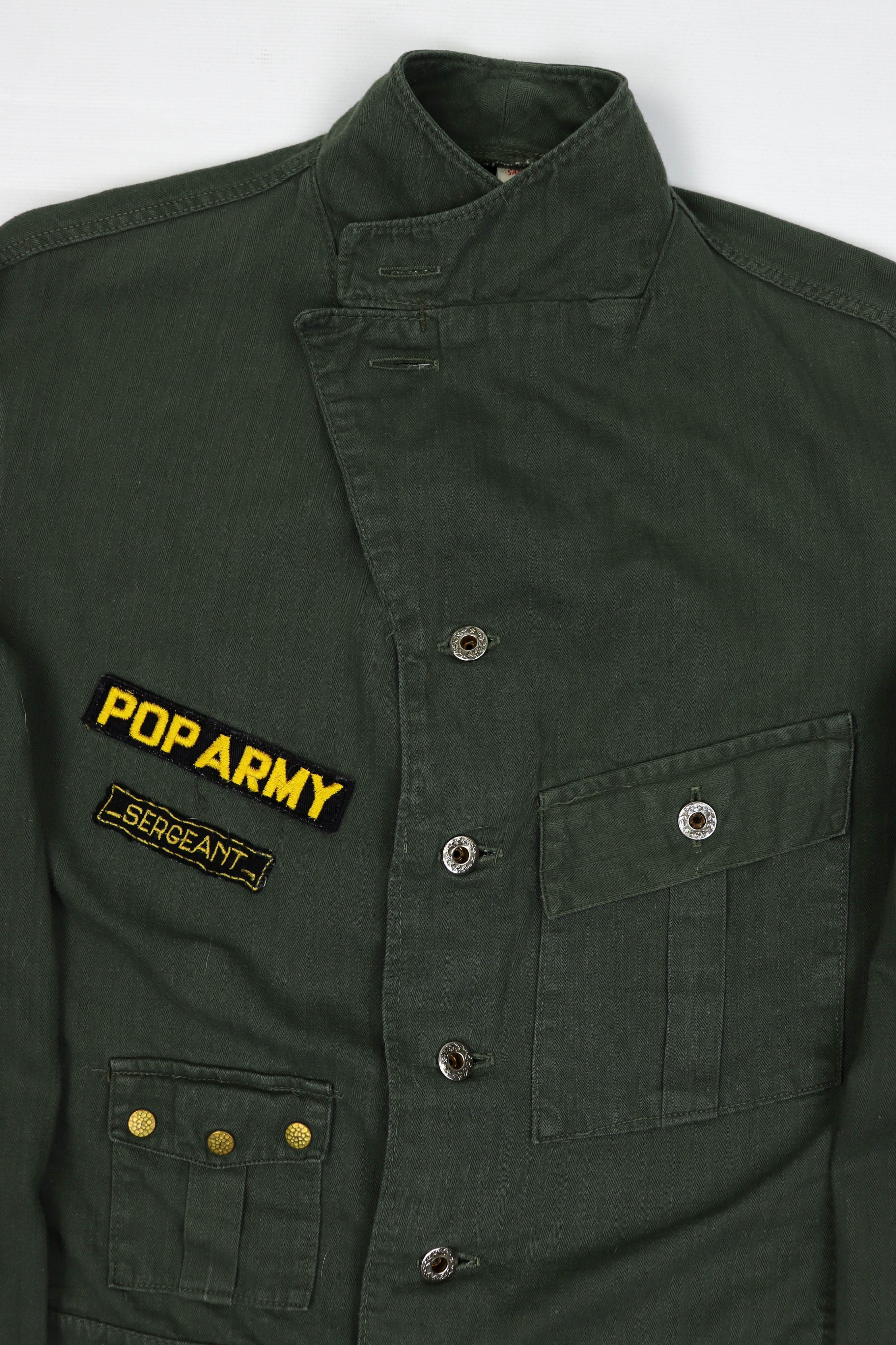 Vintage Pop Army Sergeant Halifax Island Canada Khaki Cropped Jacket Size US M / EU 48-50 / 2 - 3 Thumbnail