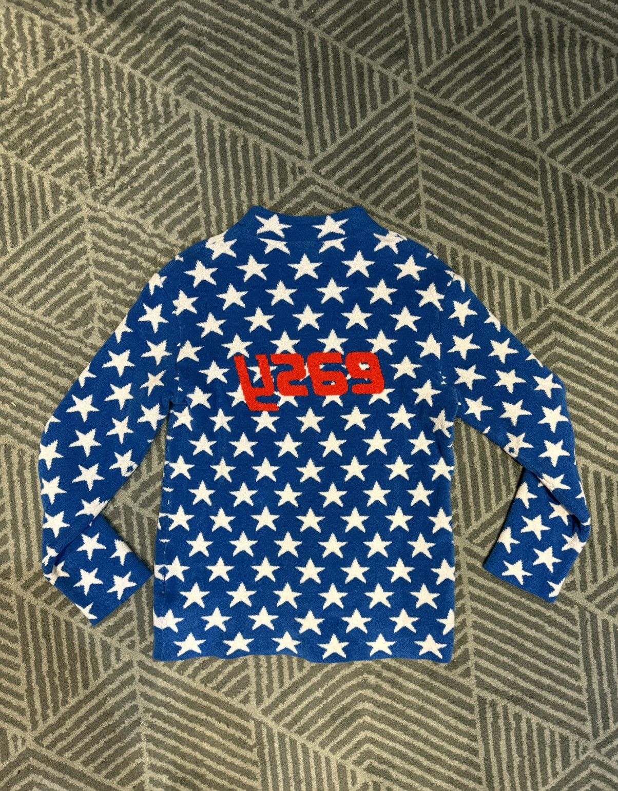 ERL ERL mock-neck intarsia-knit Blue Star jumper Sweater Size US S / EU 44-46 / 1 - 8 Thumbnail