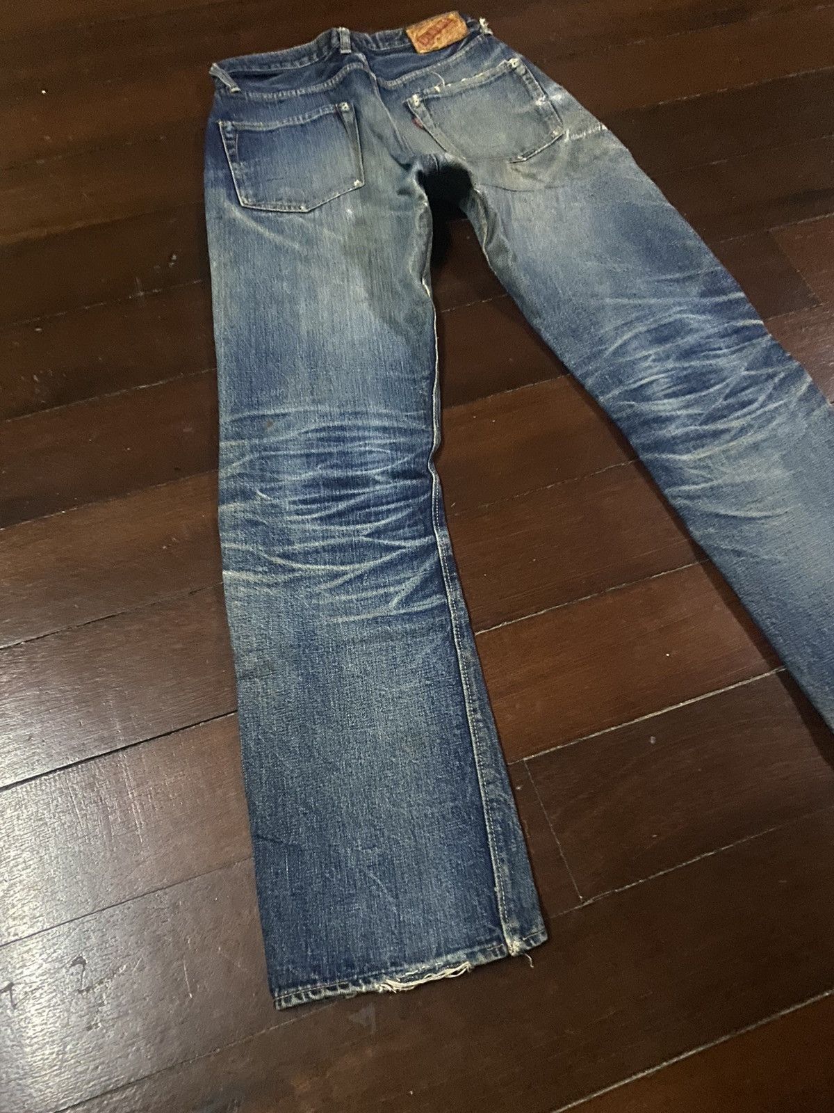 Denime FIRE 🔥 VINTAGE DENIME JAPAN DISTRESSED REWORK FADED JEANS Size US 29 - 15 Thumbnail