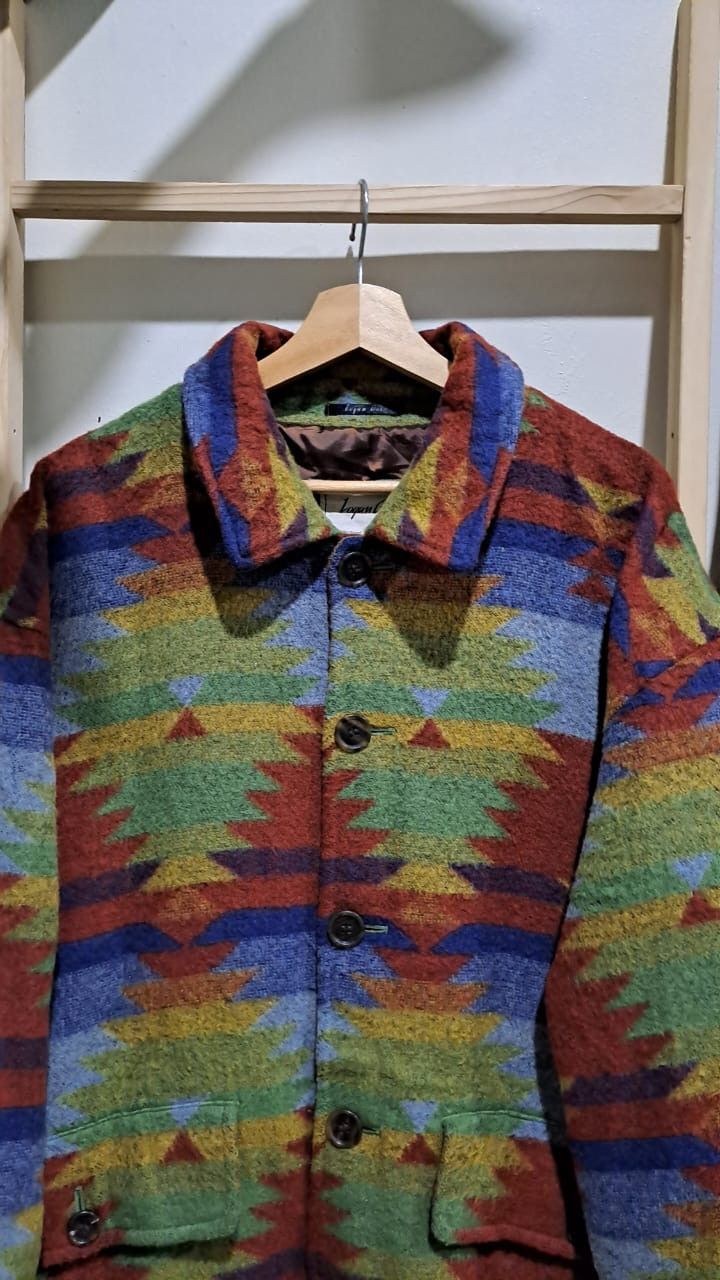 Vintage RARE ! Vintage 90s Navajo wool Jacket Size US XXL / EU 58 / 5 - 5 Thumbnail