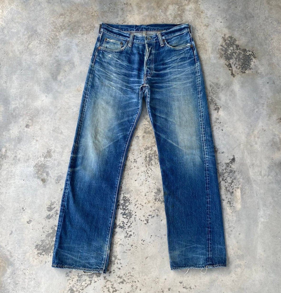 Sugar Cane Vintage Sugar Cane Lot 902 Selvedge Grunge Frayed StarPrint Size US 31 - 1 Thumbnail