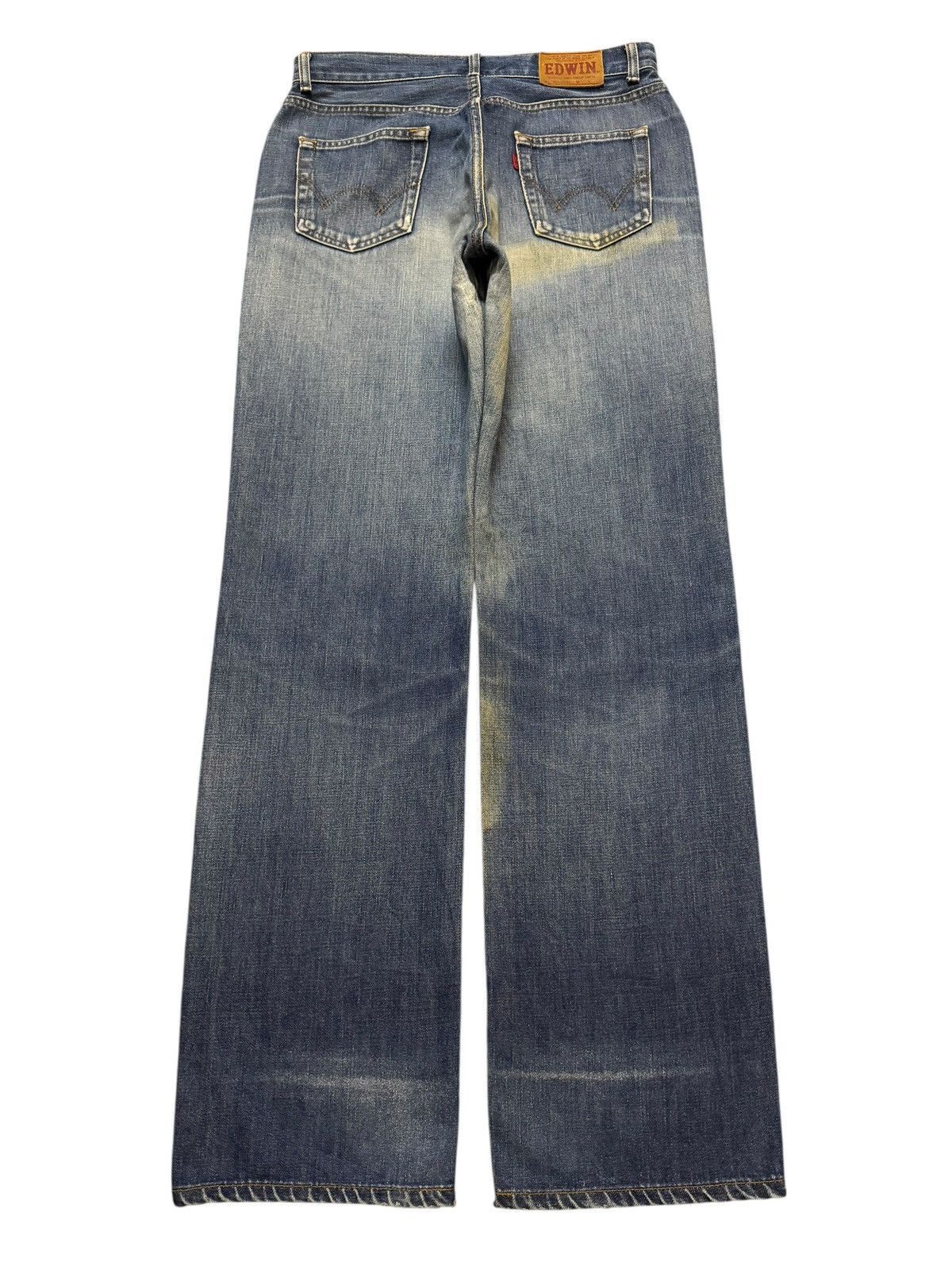 Edwin Vintage 90s Edwin 503z Blue Faded Wash Distressed Wide Leg Size US 30 / EU 46 - 2 Thumbnail