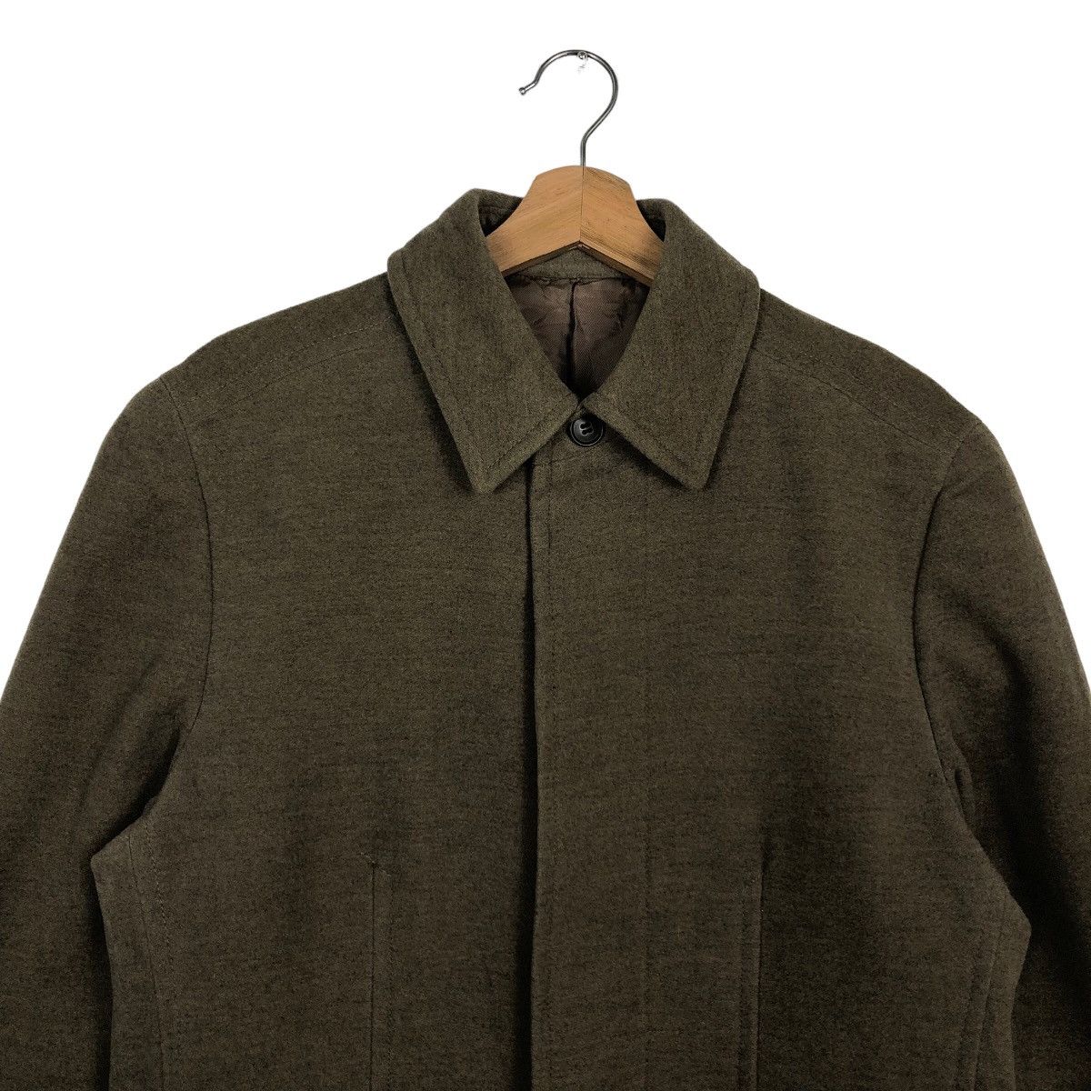 Comme Ca Ism 🔥Rich Brown - Fly Coat Herringbone Wool Jacket Issey Miyake Size US M / EU 48-50 / 2 - 3 Thumbnail