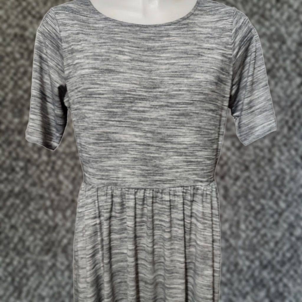 apt 9 knit dress Apt. 9 Women's XL Gray Space Dye Fit & Flare 3/4 Sleeve Casual Gray Jersey Fit & Flare Womens XL Gray Space Dye Dress Garment Fit:CUTOUT