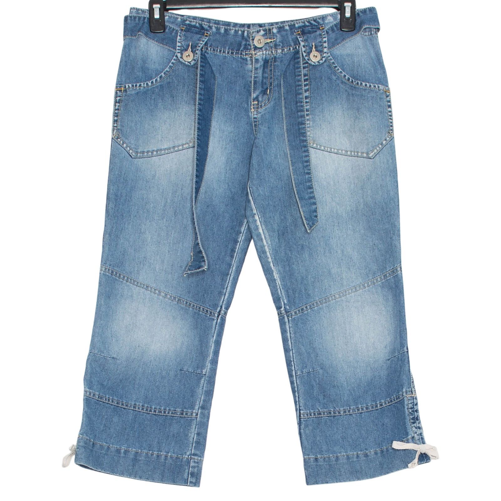 UNIONBAY Unionbay Capri Jeans Y2K Wide Leg Low Rise Utility Blue 9 32 Size 32" / US 10 / IT 46 - 1 Thumbnail