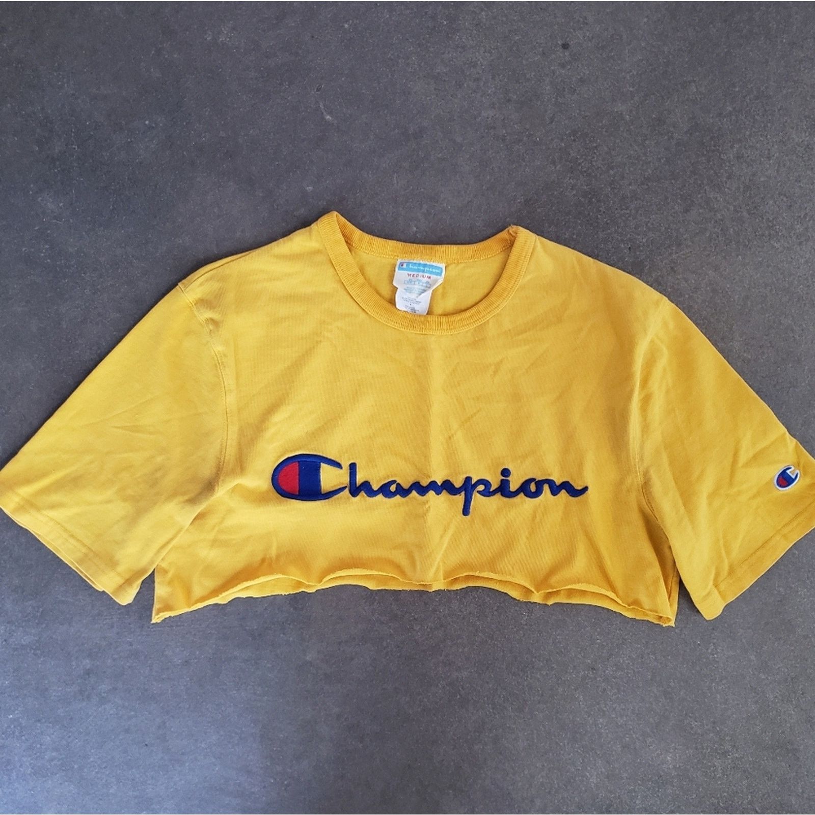 Champion Mustard | CHAMPION | Cropped Short Sleeve Size M / US 6-8 / IT 42-44 - 1 Thumbnail