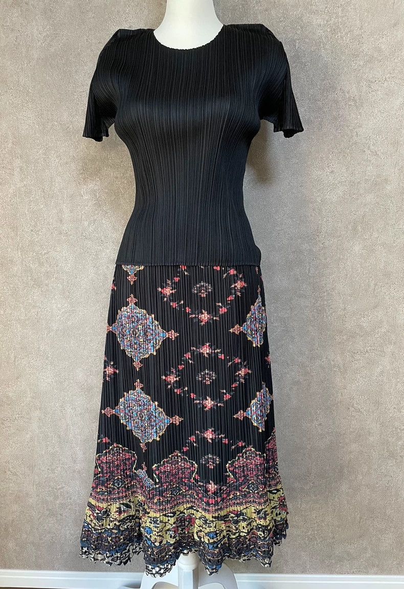 Issey Miyake Issey Miyake size:2 Brown ethnic style skirt Size 31" - 2 Thumbnail