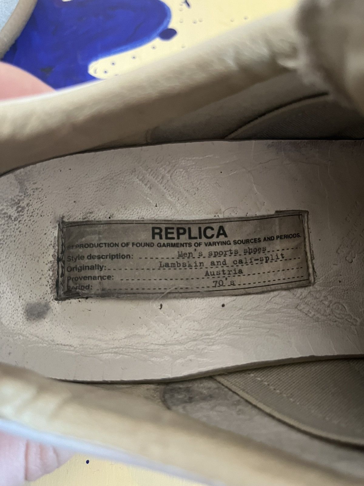 Maison Margiela MAISON MARGIELA replica gats low white/gray leather sneakers Size US 6.5 / EU 39-40 - 9 Thumbnail