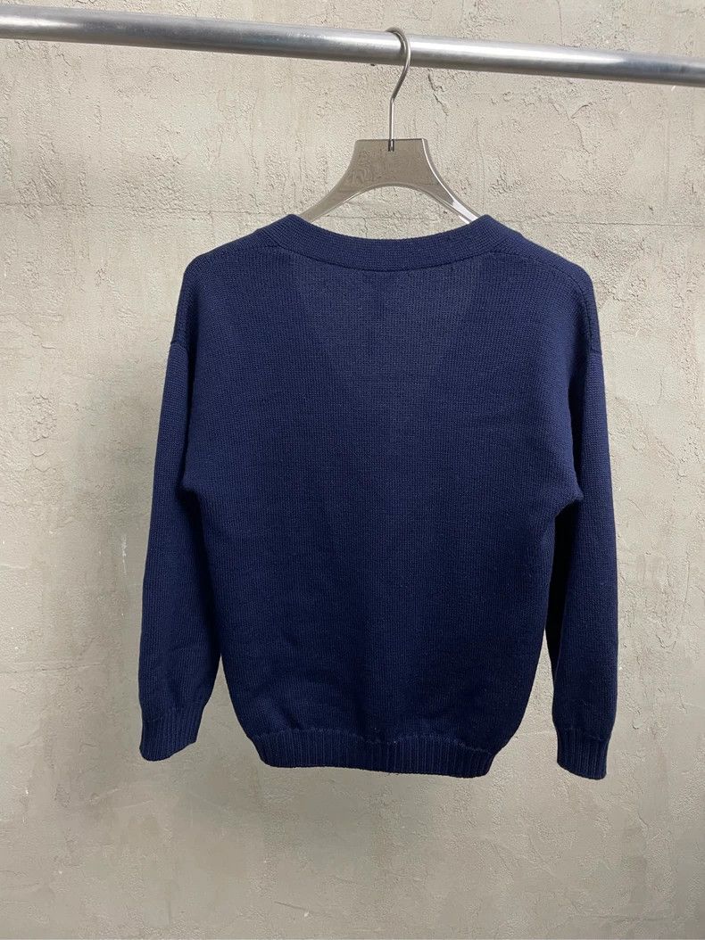 Loewe LOEWE Blue and green embroidered small Logo wool sweater Size S / US 4 / IT 40 - 2 Thumbnail