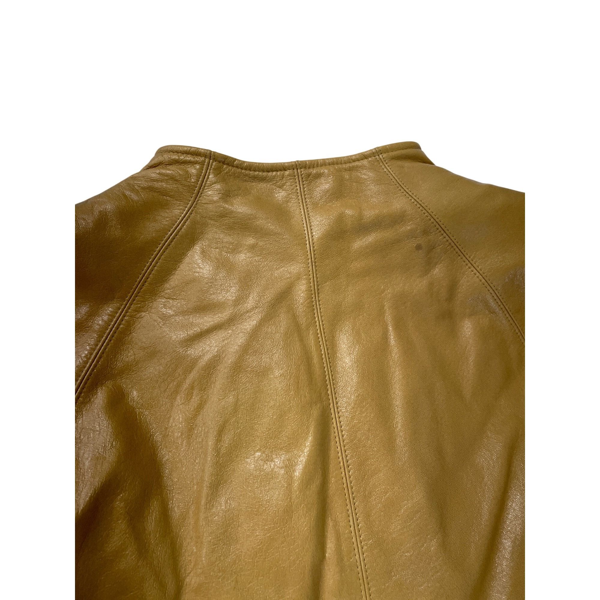 Other Marcia Collection Vintage womans Tan Italian Leather Jacket Size L / US 10 / IT 46 - 11 Thumbnail