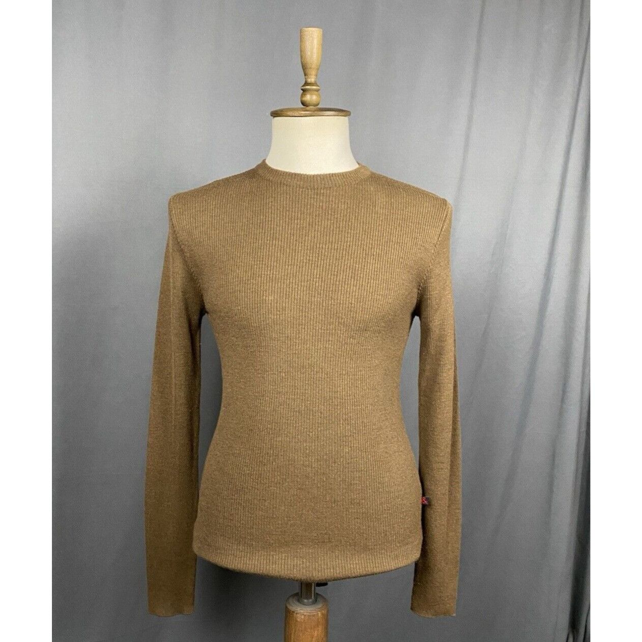 Dolce&Gabbana VTG Striped Men's Brown Wool Crewneck Sweater