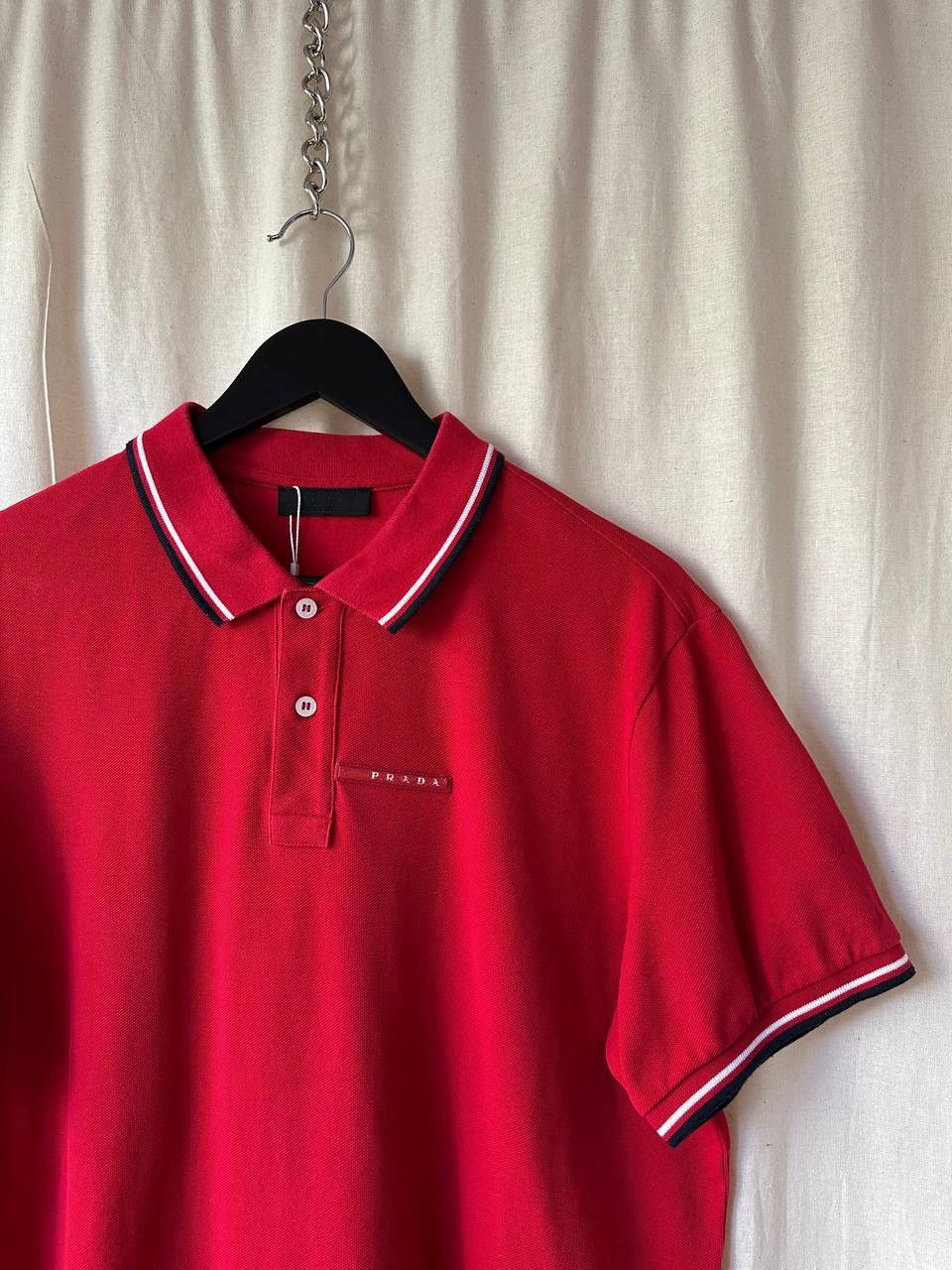 Prada Prada Red/Black Shirt / Polo Size US M / EU 48-50 / 2 - 2 Thumbnail