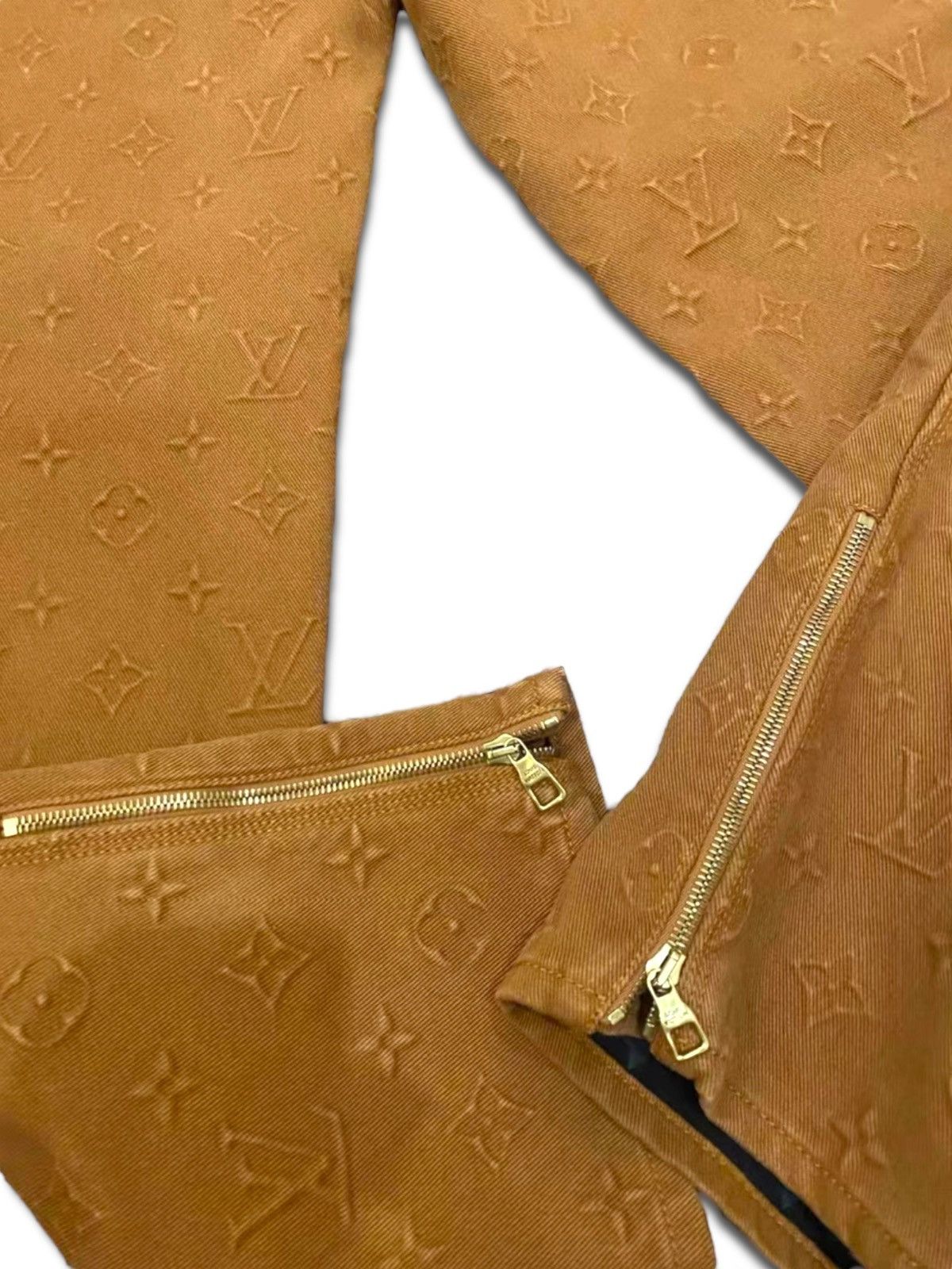 Louis Vuitton LOUIS VUITTON 32 Carpenter Brown Monogram Denim Jeans Size US 34 / EU 50 - 4 Thumbnail
