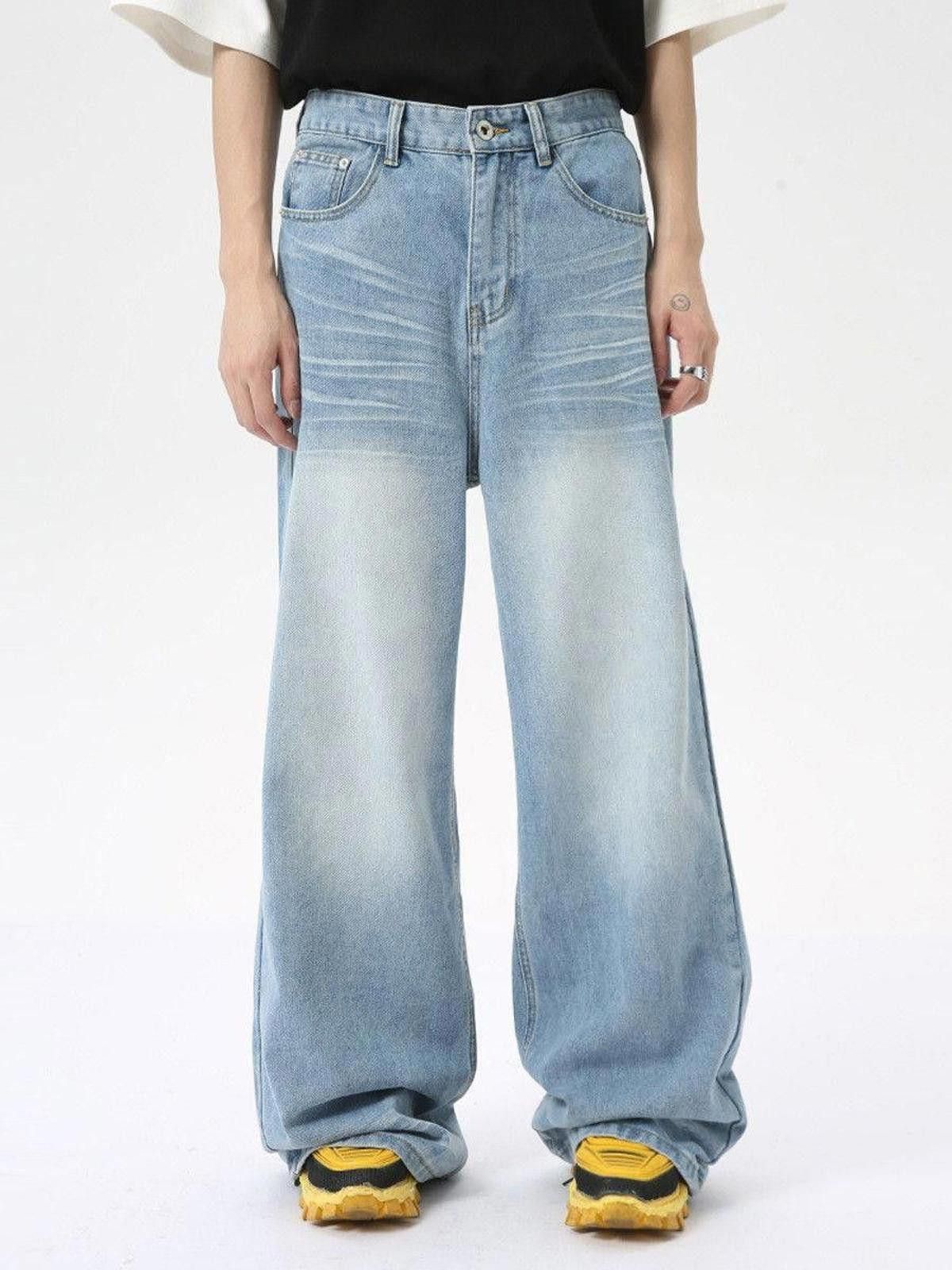 Vintage Blue Wide Leg Baggy Denim Jeans Size US 30 / EU 46 - 4 Thumbnail