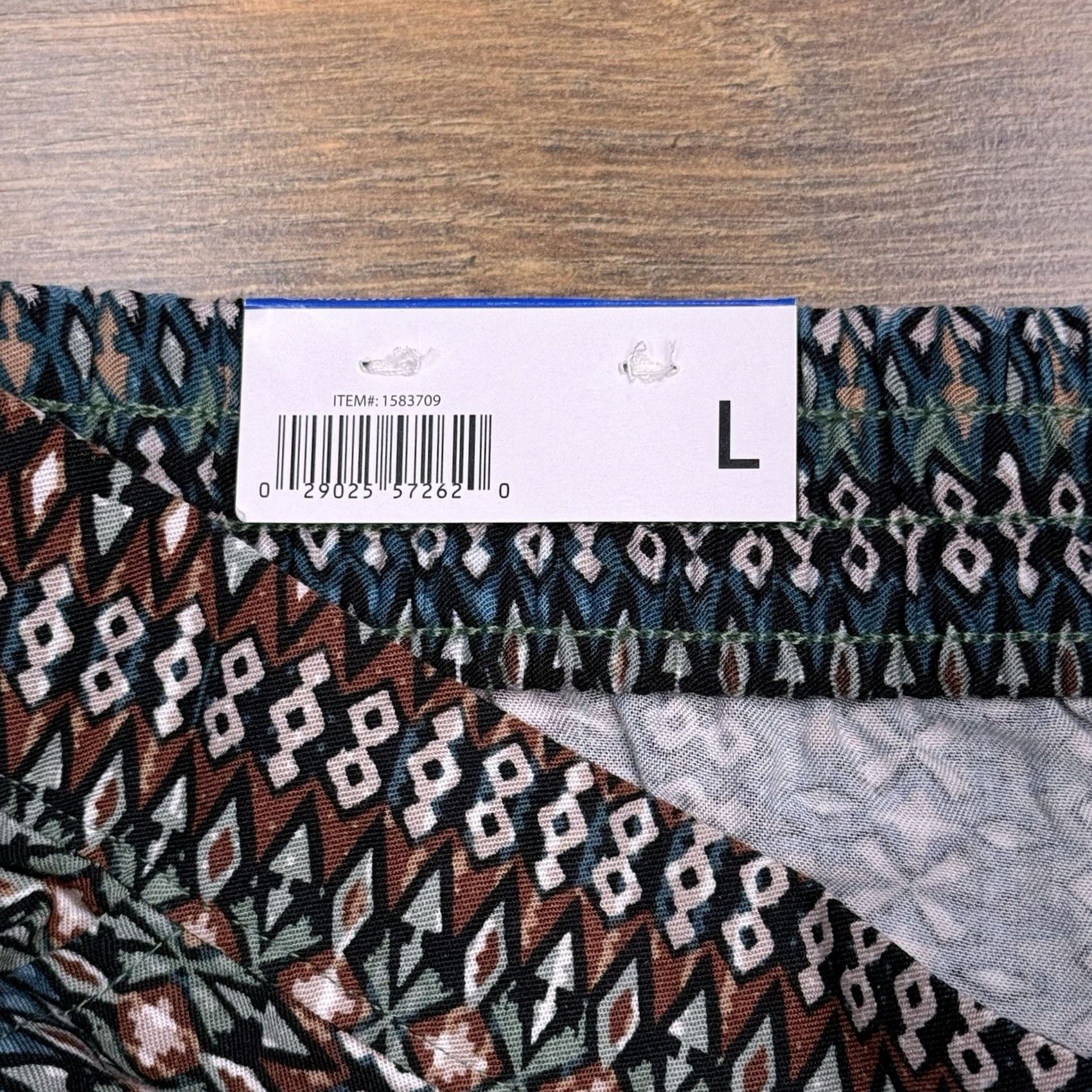 Jessica Simpson Jessica Simpson Pants Womens Large Green High Rise Ankle Straight Geometric Logo Viscose Rayon City Casual NWT Size 36" / US 14 / IT 50 - 5 Thumbnail