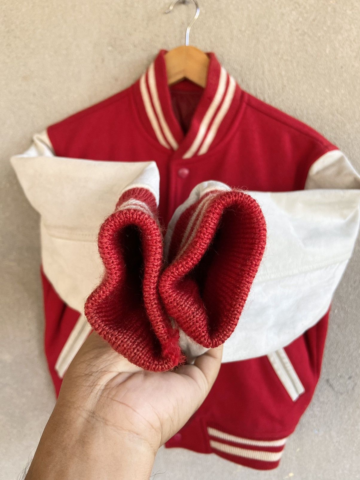 Japanese Brand Vintage VANSPORTS Varsity leather jacket Size US M / EU 48-50 / 2 - 4 Thumbnail