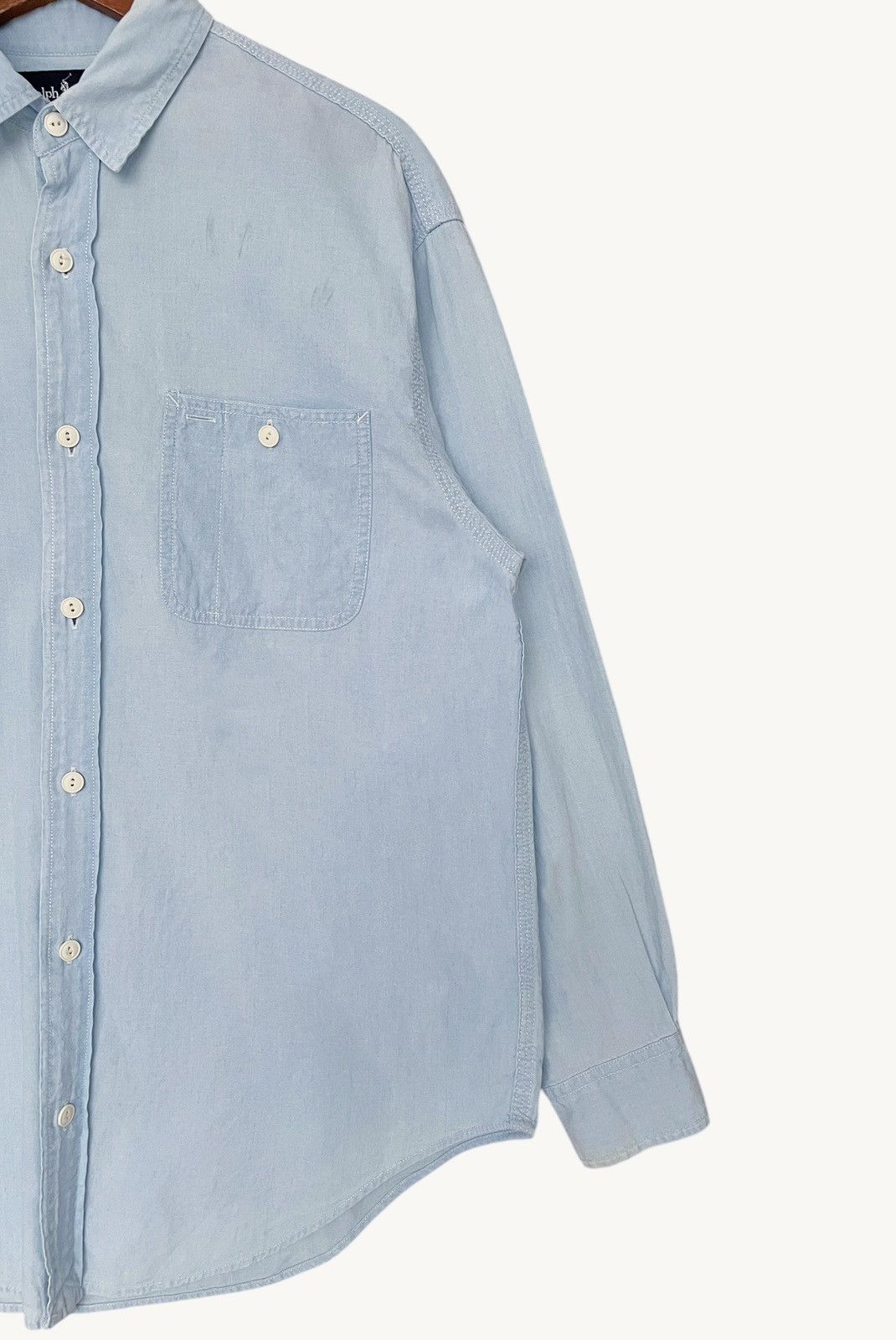 Polo Ralph Lauren Vintage Brand Polo Ralph Lauren Chambray 1990s Size US L / EU 52-54 / 3 - 4 Thumbnail