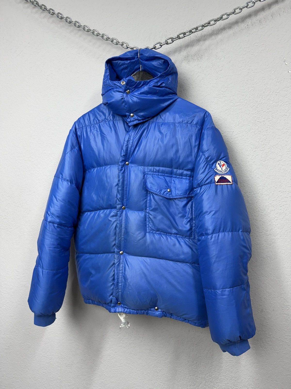 Moncler Vintage Moncler Down Puffer Jacket Hooded Blue Archival Size US M / EU 48-50 / 2 - 3 Thumbnail